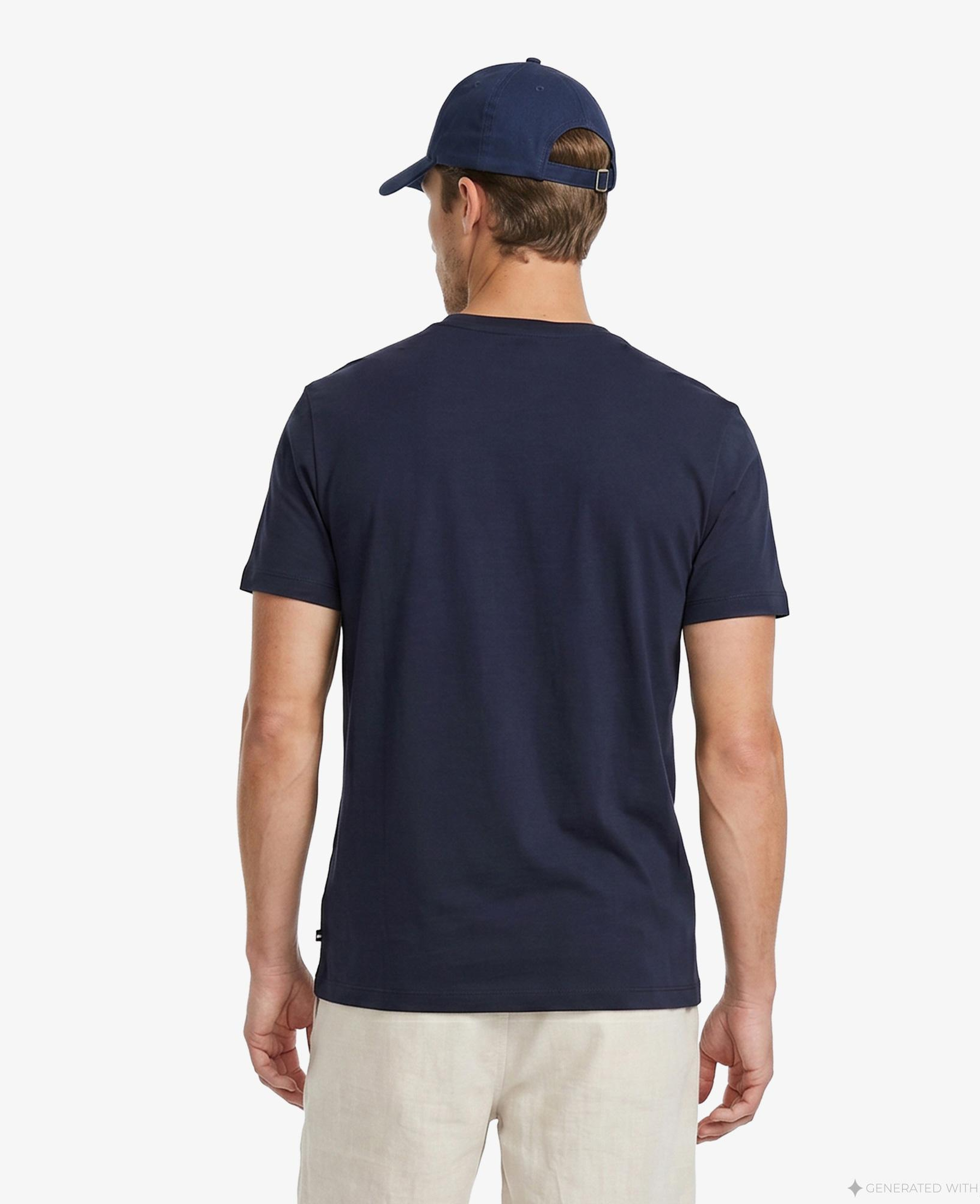 Nautica Erkek Lacivert Regular Fit Baskılı T-Shirt