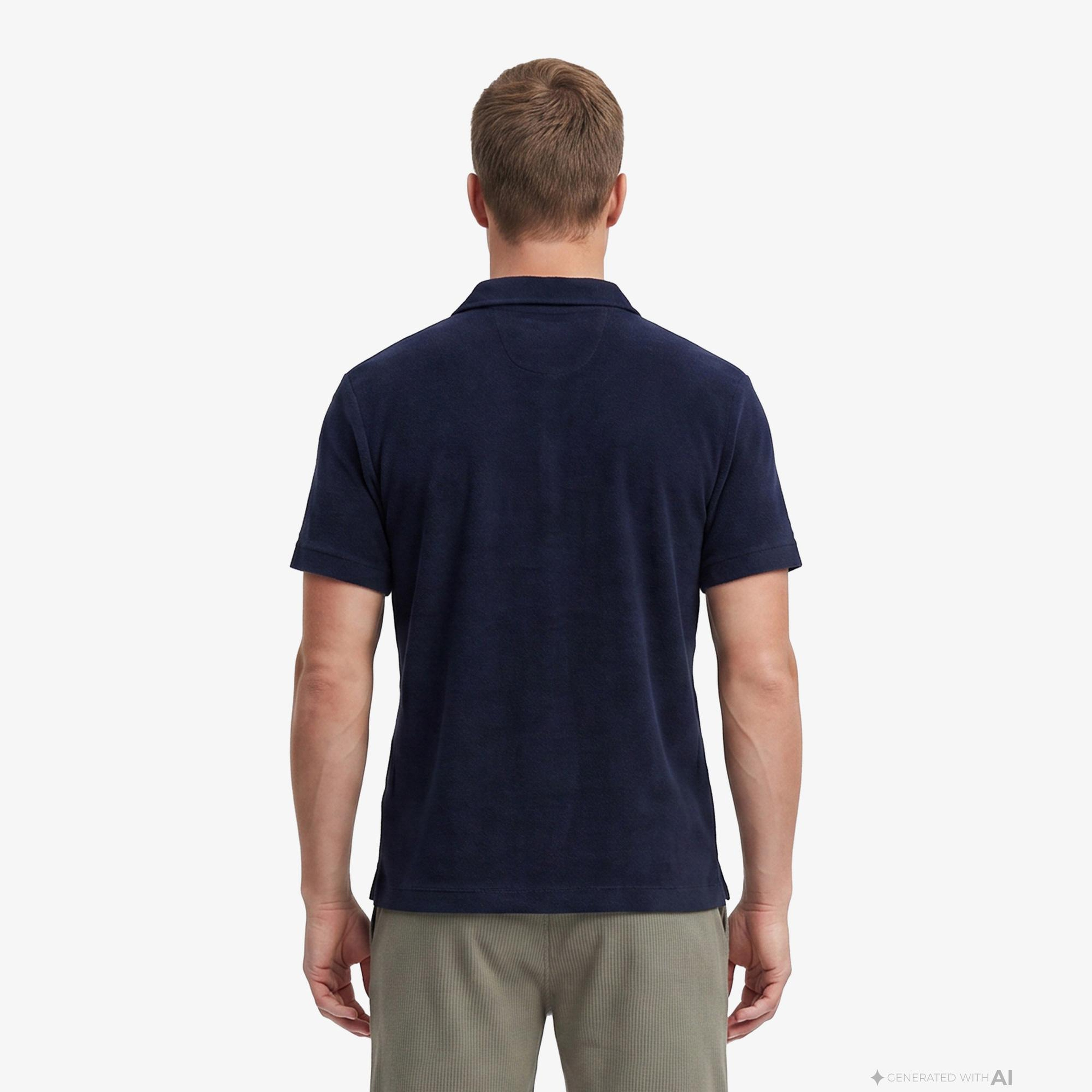 Nautica Erkek Lacivert Regular Fit Kısa Kollu Gömlek