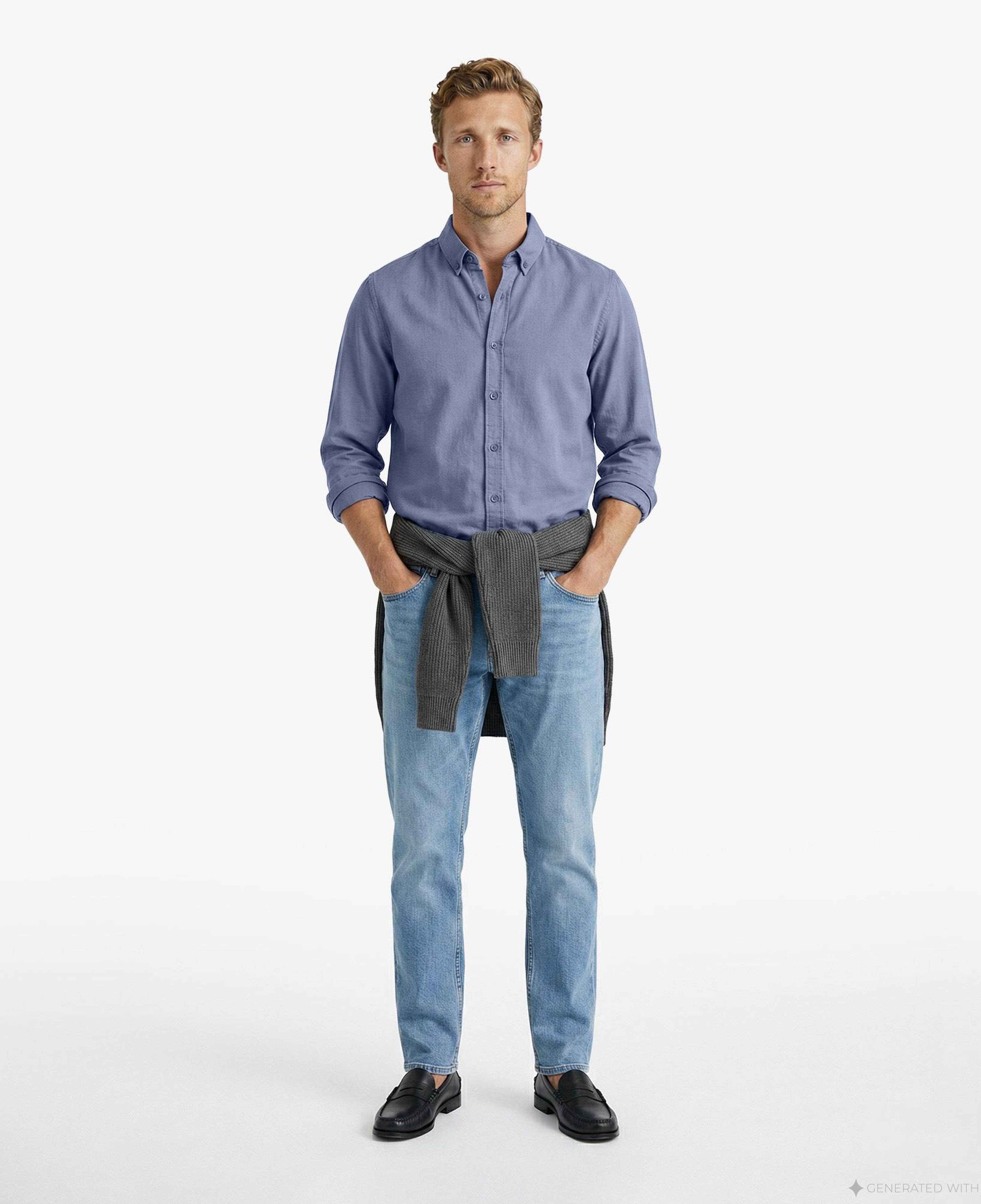 Nautica Erkek Mavi Regular Fit Gömlek