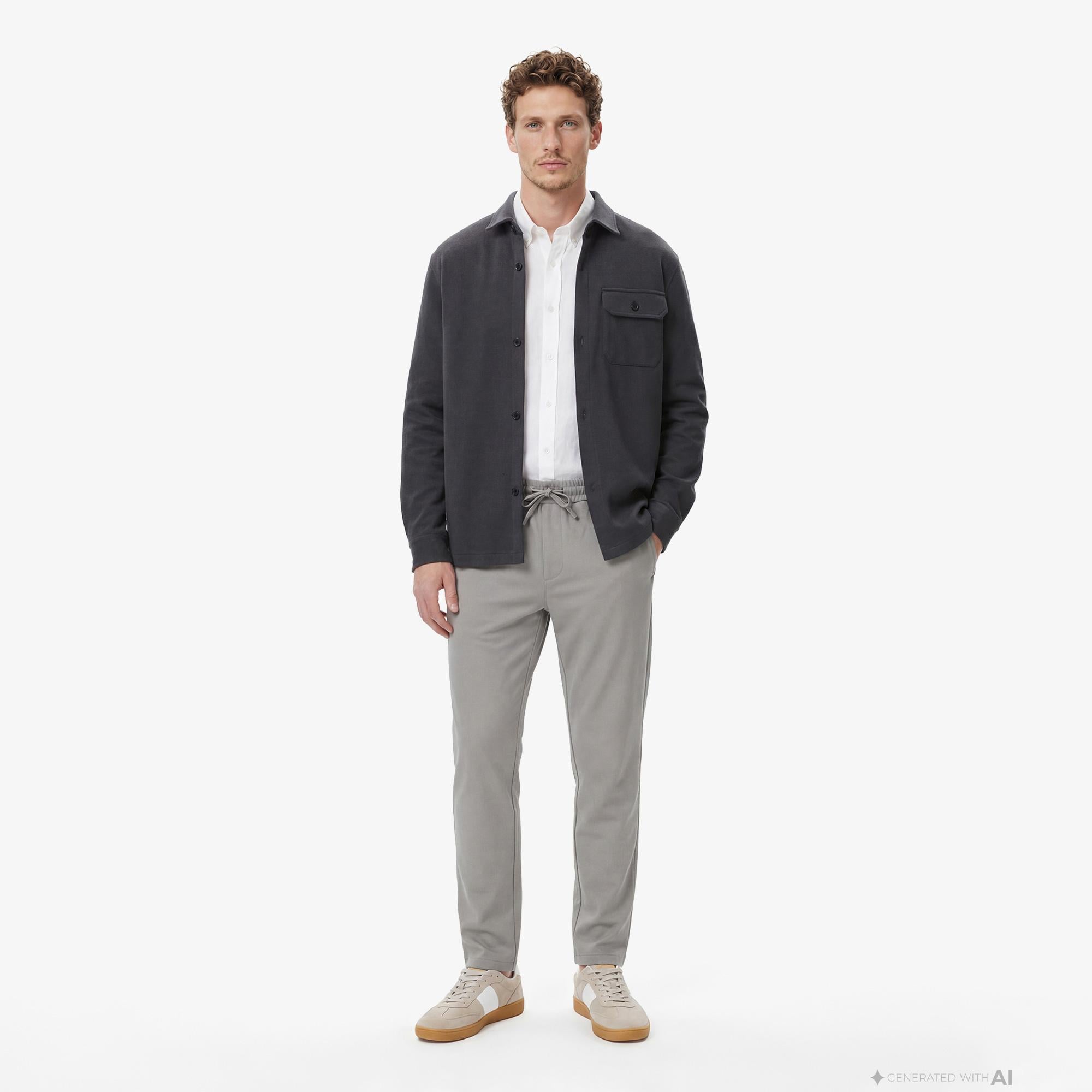 Nautica Erkek Gri Slim Fit Pantolon