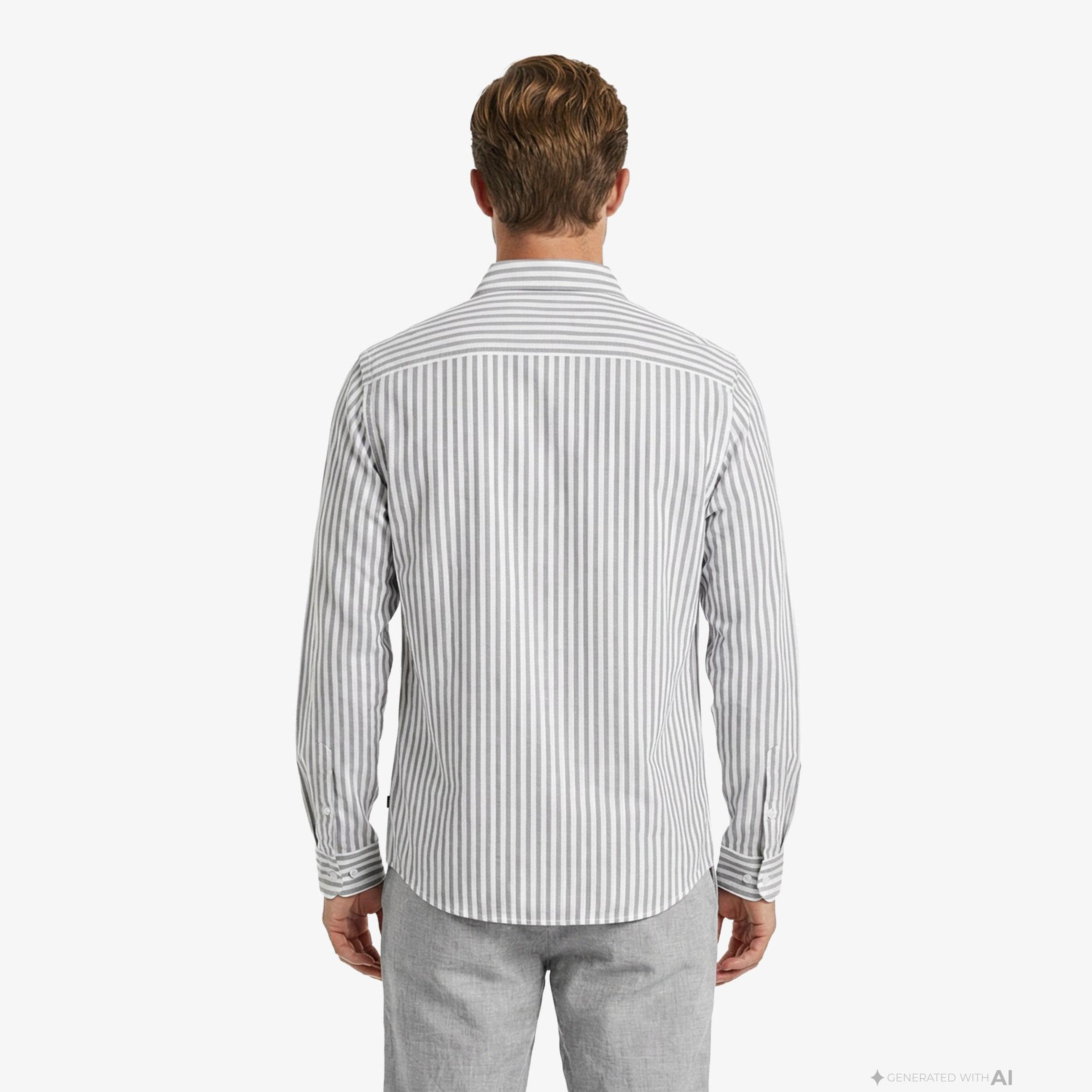 Nautica Erkek Lacivert Regular Fit Çizgili Gömlek