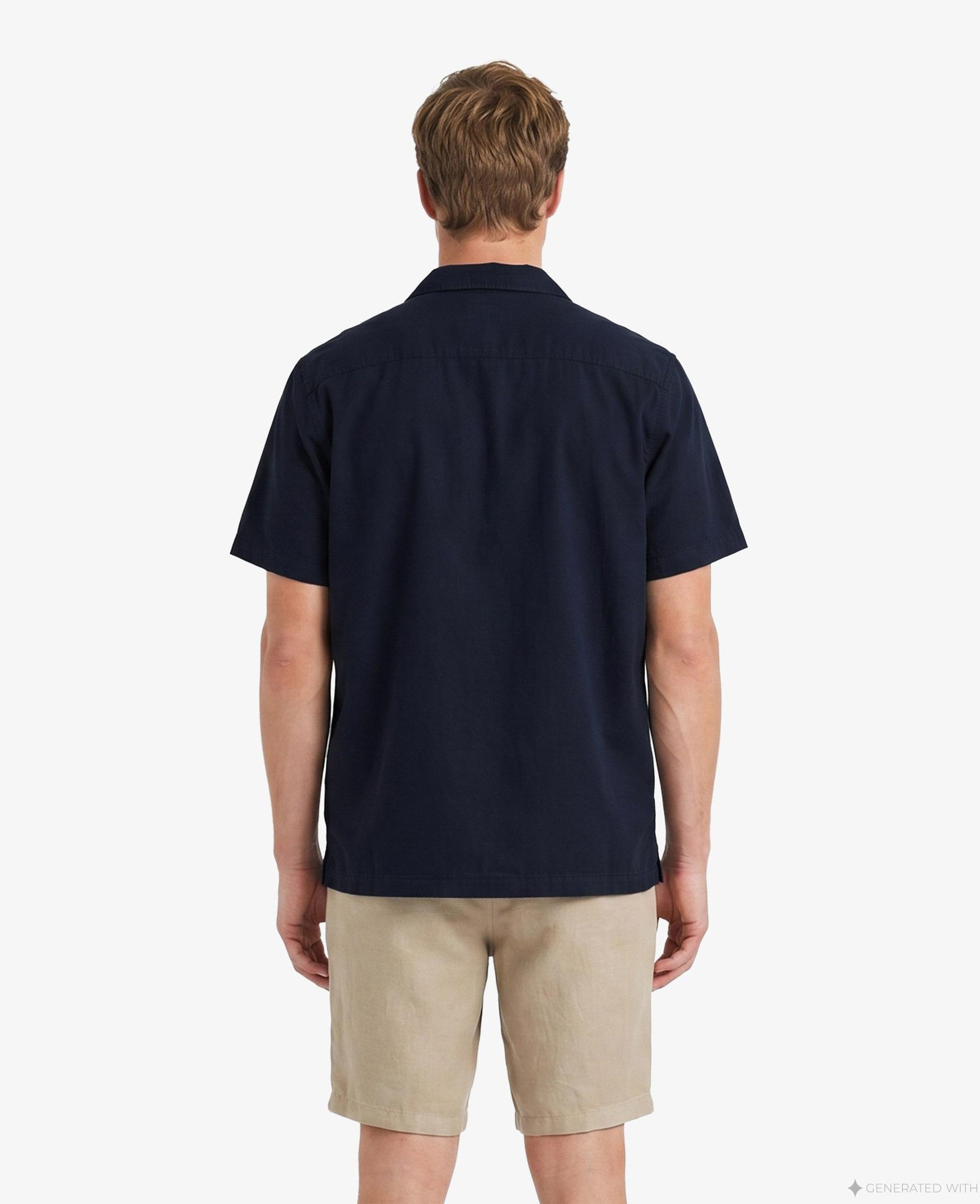 Nautica Erkek Lacivert Regular Fit Kısa Kollu Gömlek