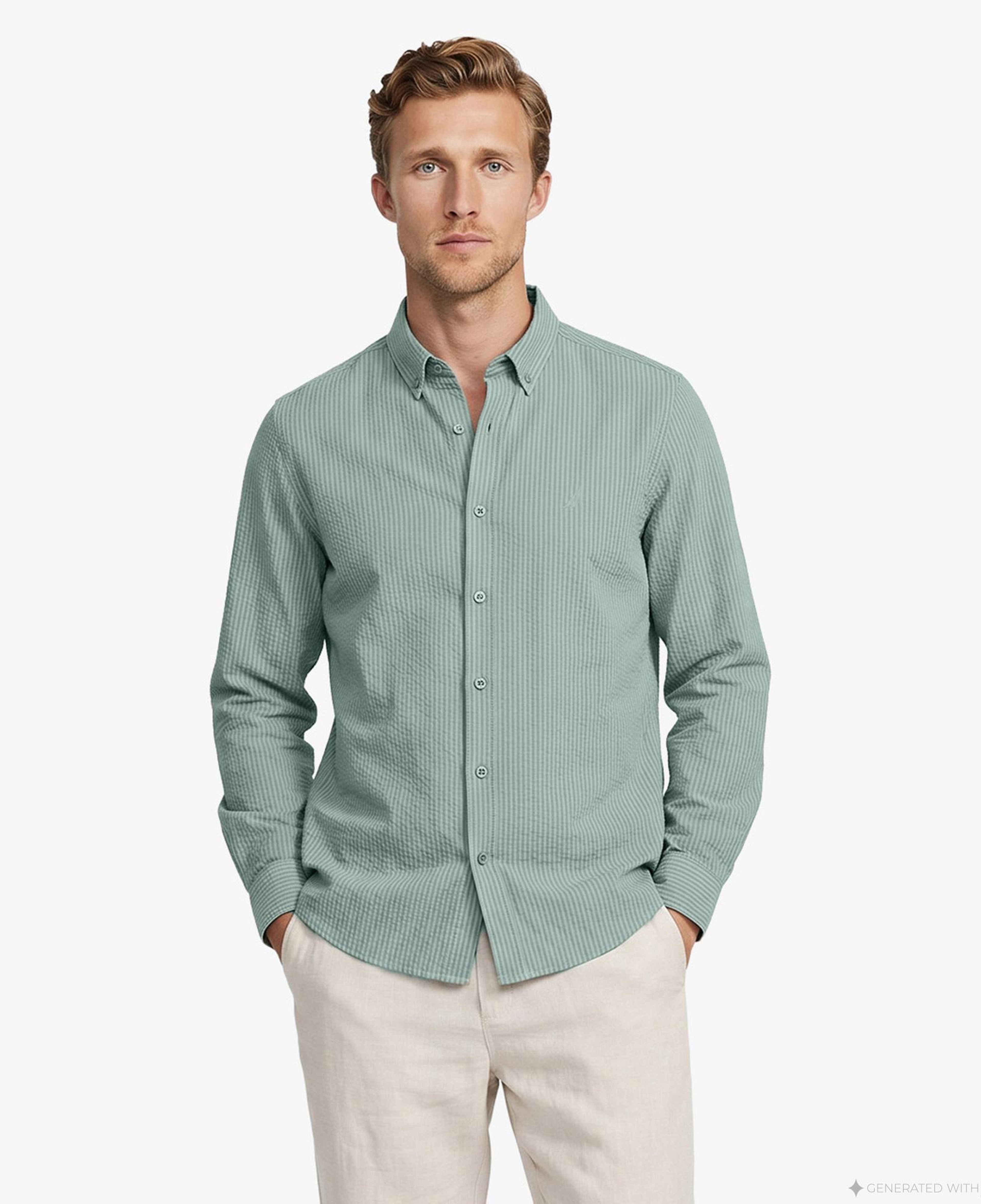 Nautica Erkek Yeşil Regular Fit Gömlek