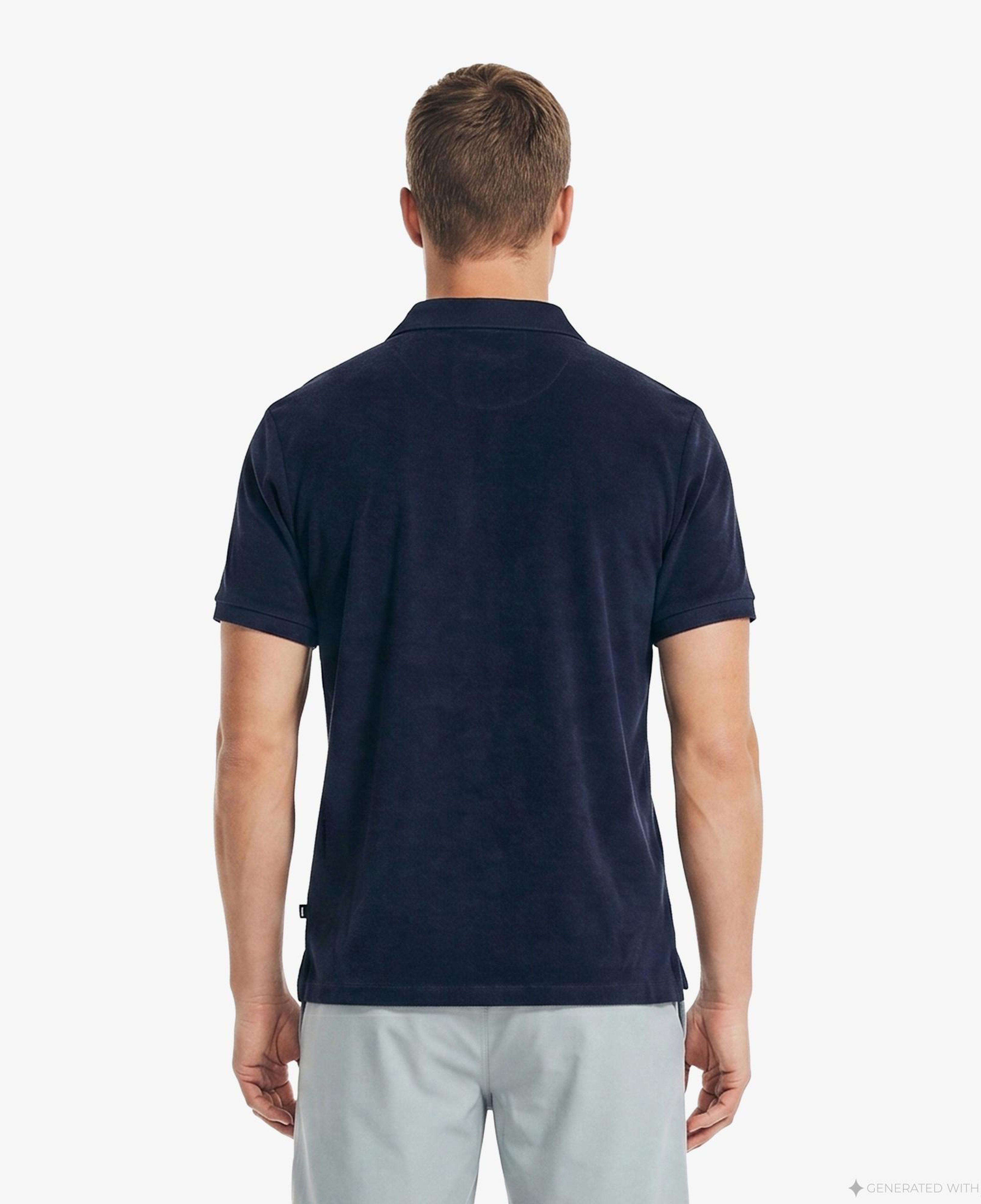 Nautica Erkek Lacivert Regular Fit Havlu Polo Yaka T-Shirt