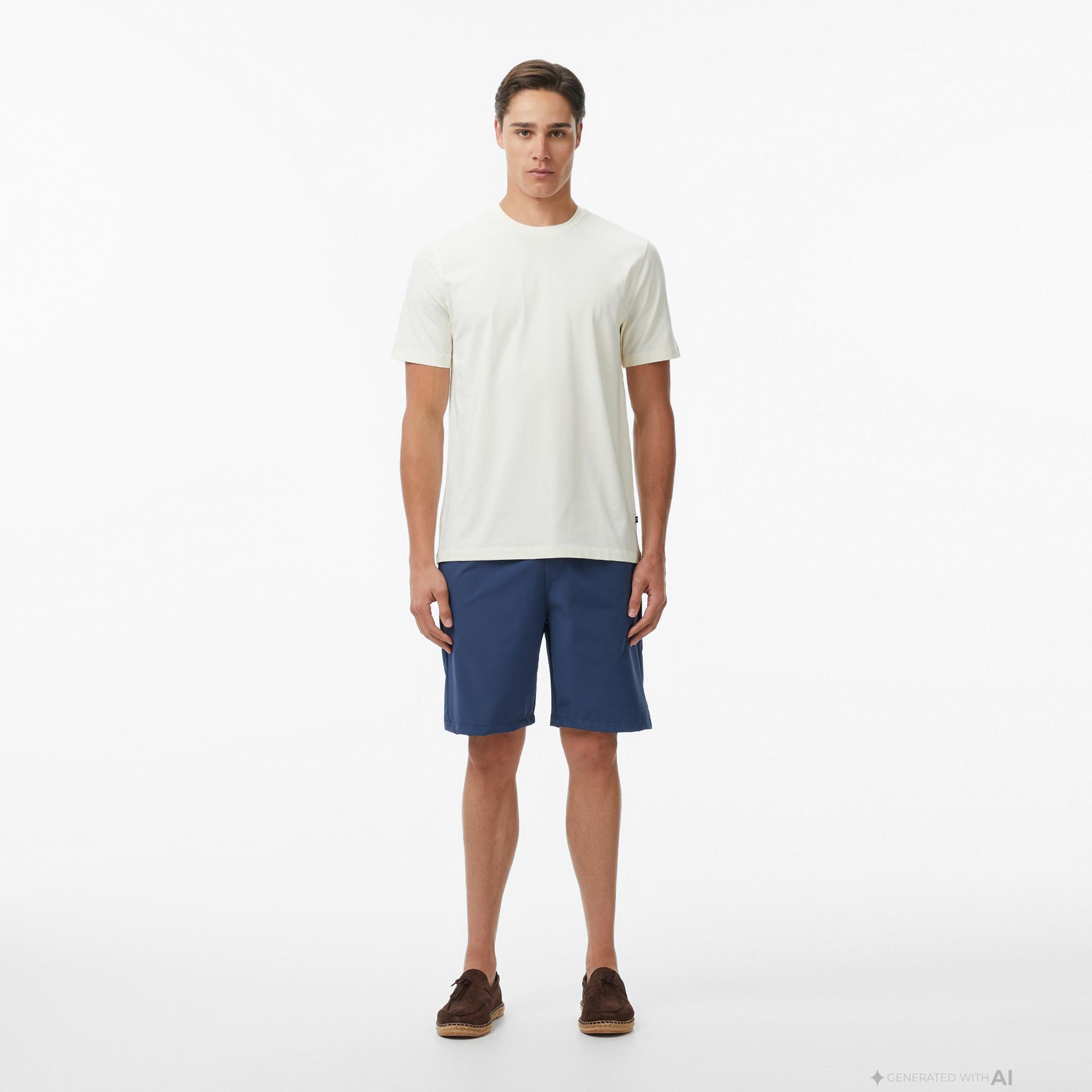 Nautica Erkek Mavi Regular Fit Su İtici Şort
