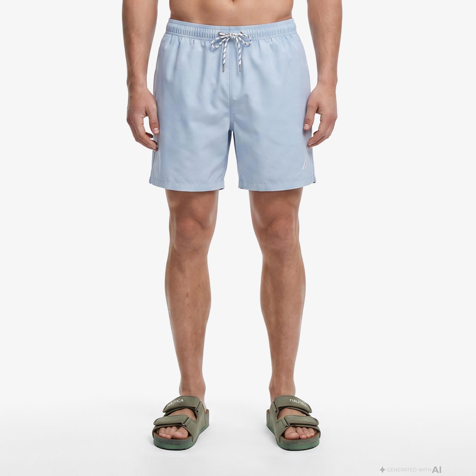 Nautica Erkek Mavi Regular Fit Deniz Şortu