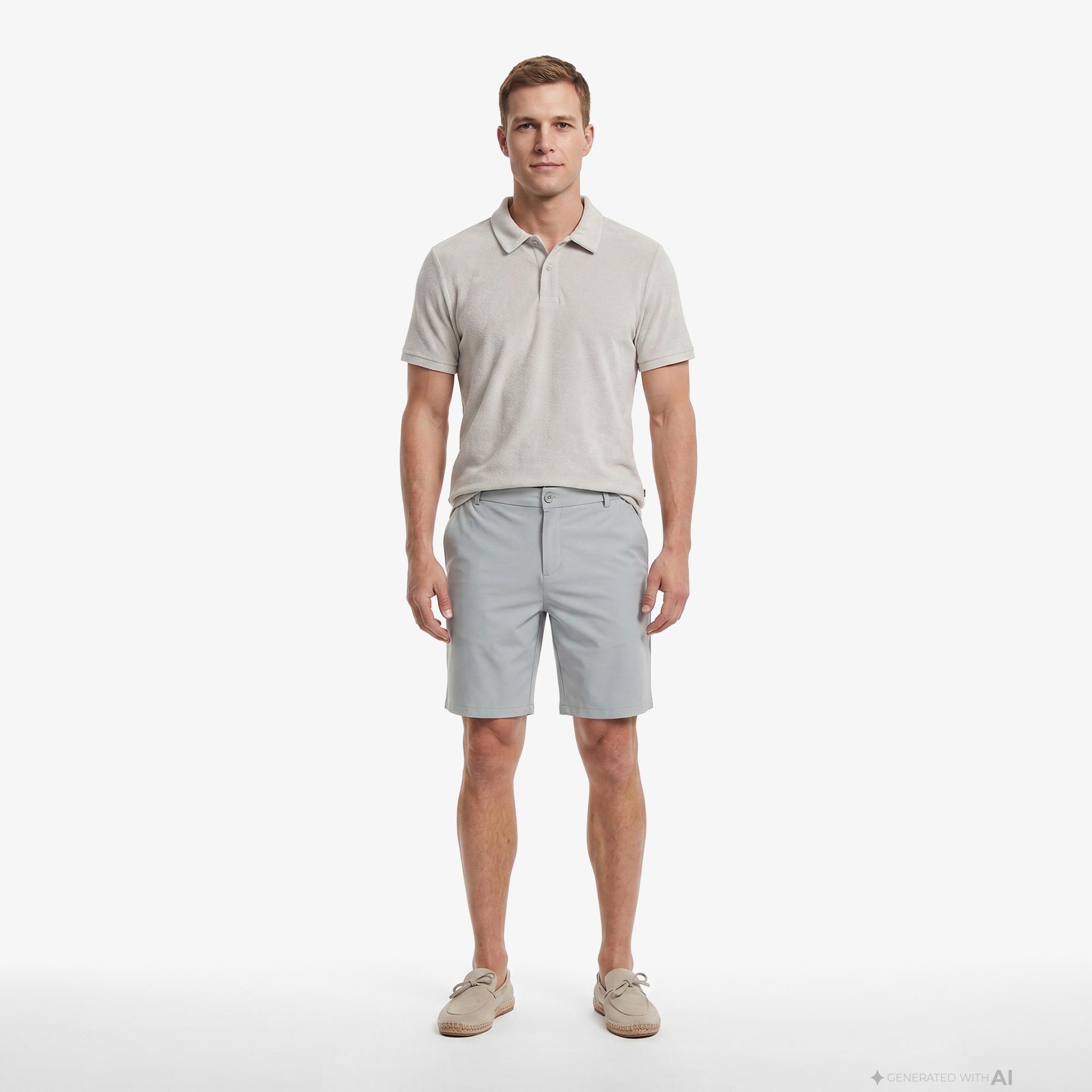 Nautica Erkek Gri Regular Fit Havlu Polo Yaka T-Shirt