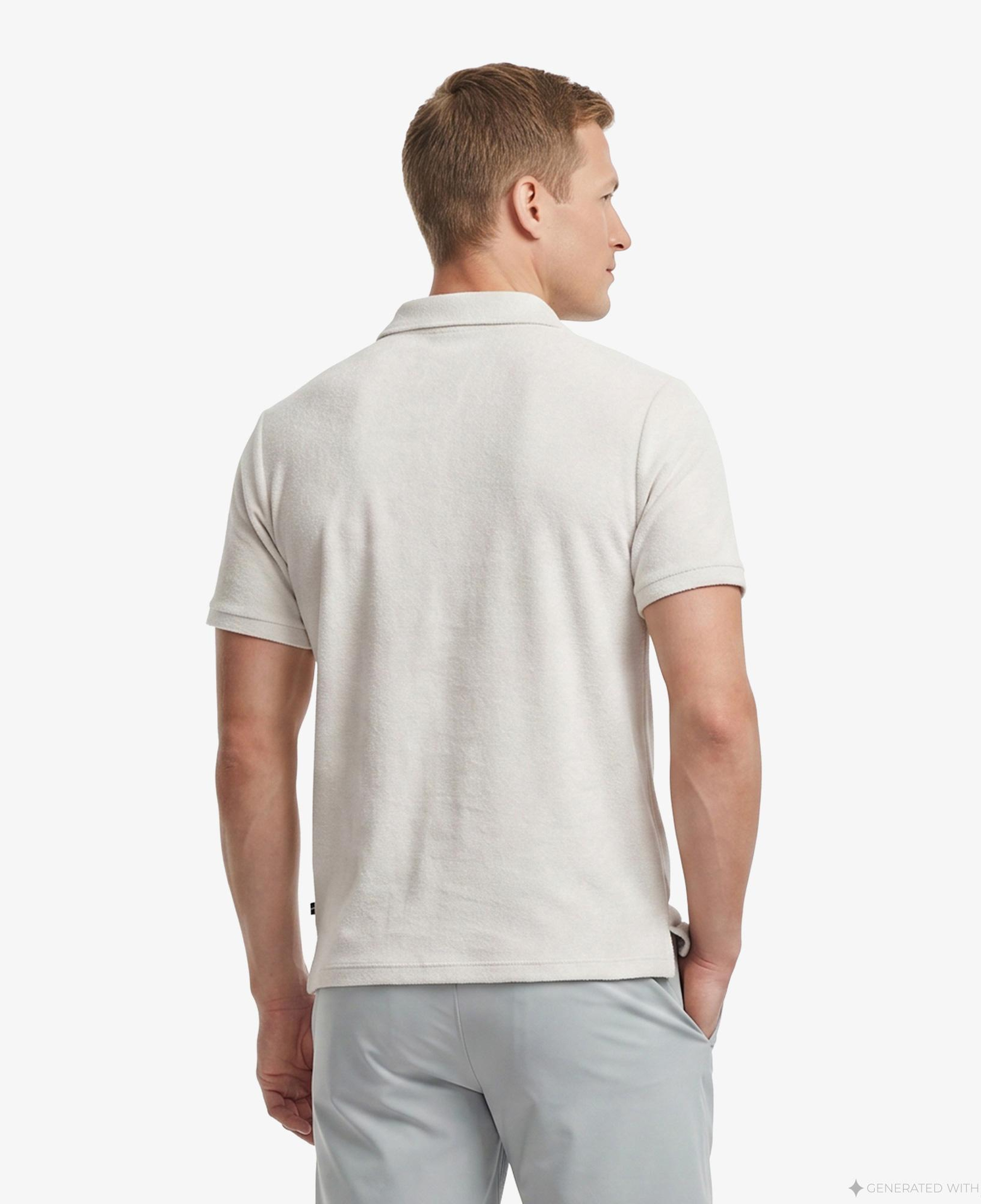 Nautica Erkek Gri Regular Fit Havlu Polo Yaka T-Shirt