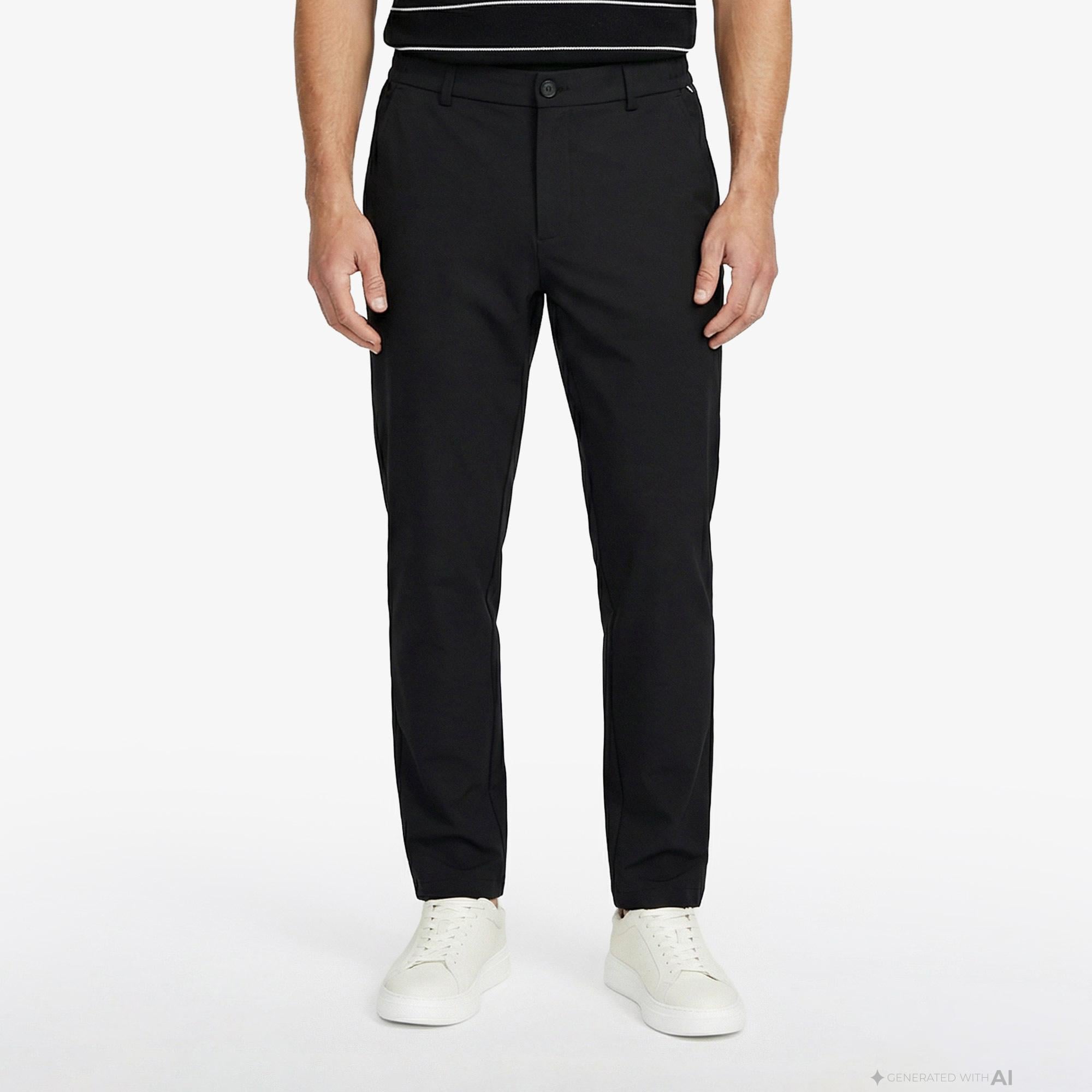 Nautica Erkek Siyah Slim Fit Su İtici Pantolon