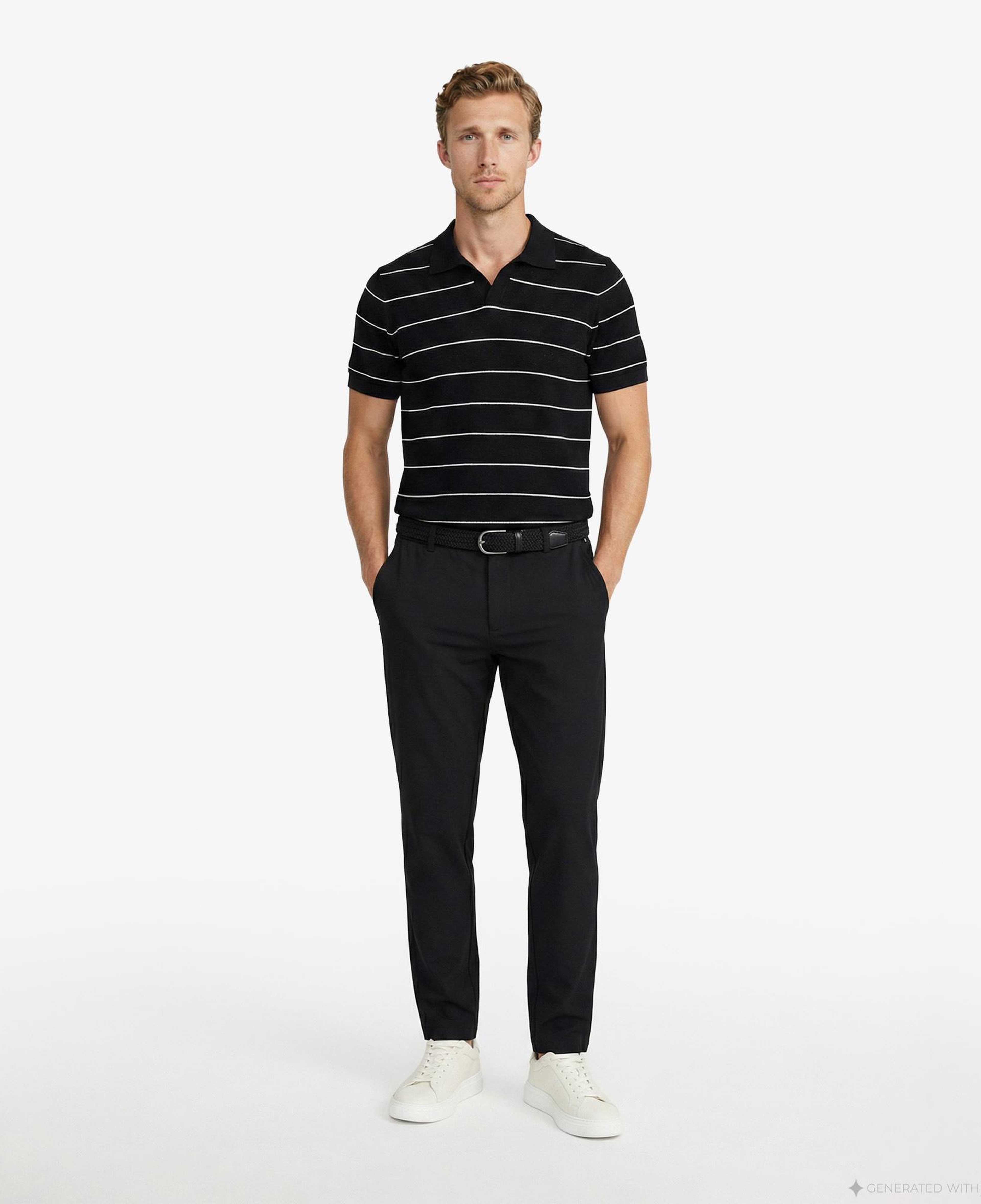 Nautica Erkek Siyah Slim Fit Su İtici Pantolon