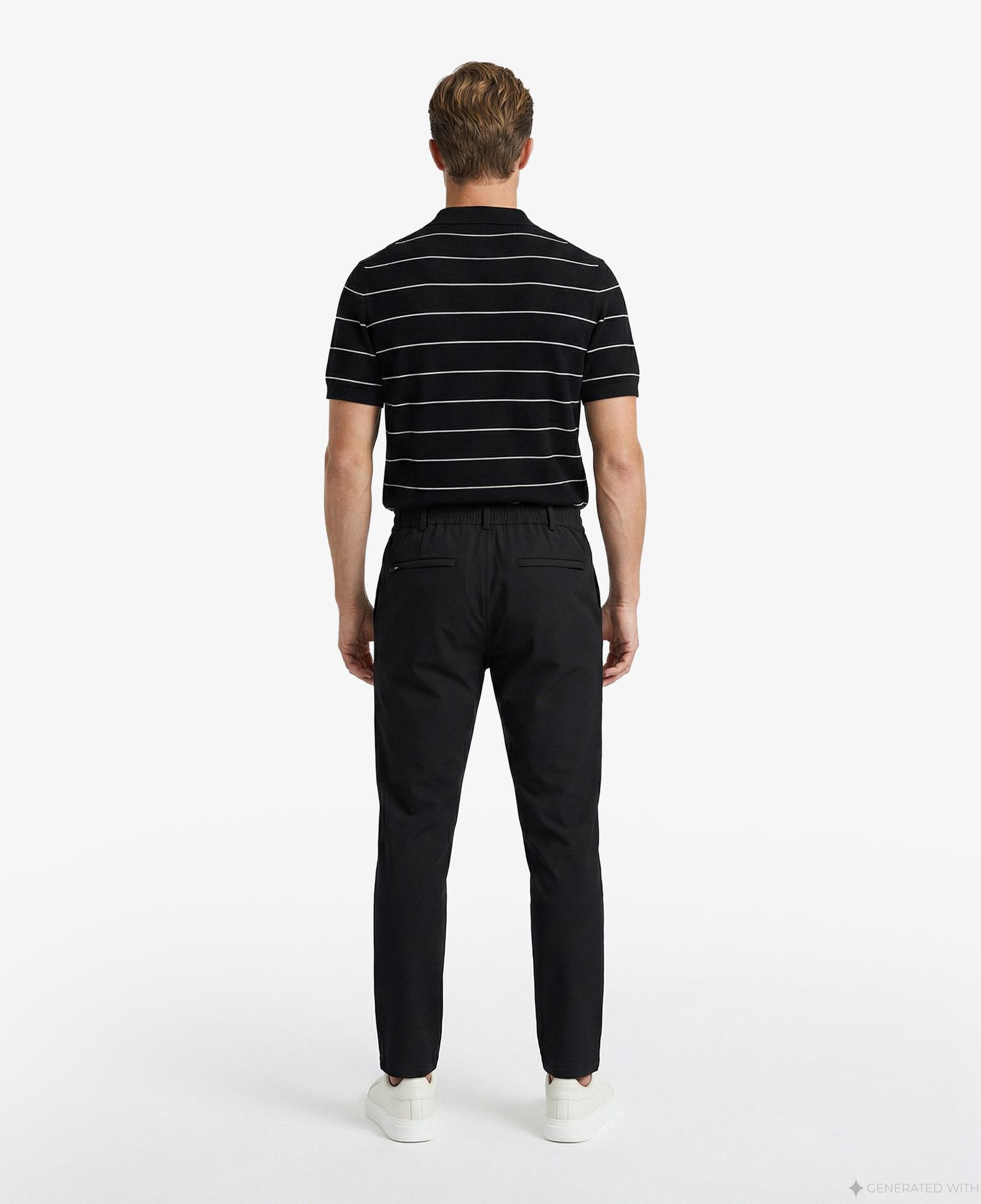 Nautica Erkek Siyah Slim Fit Su İtici Pantolon