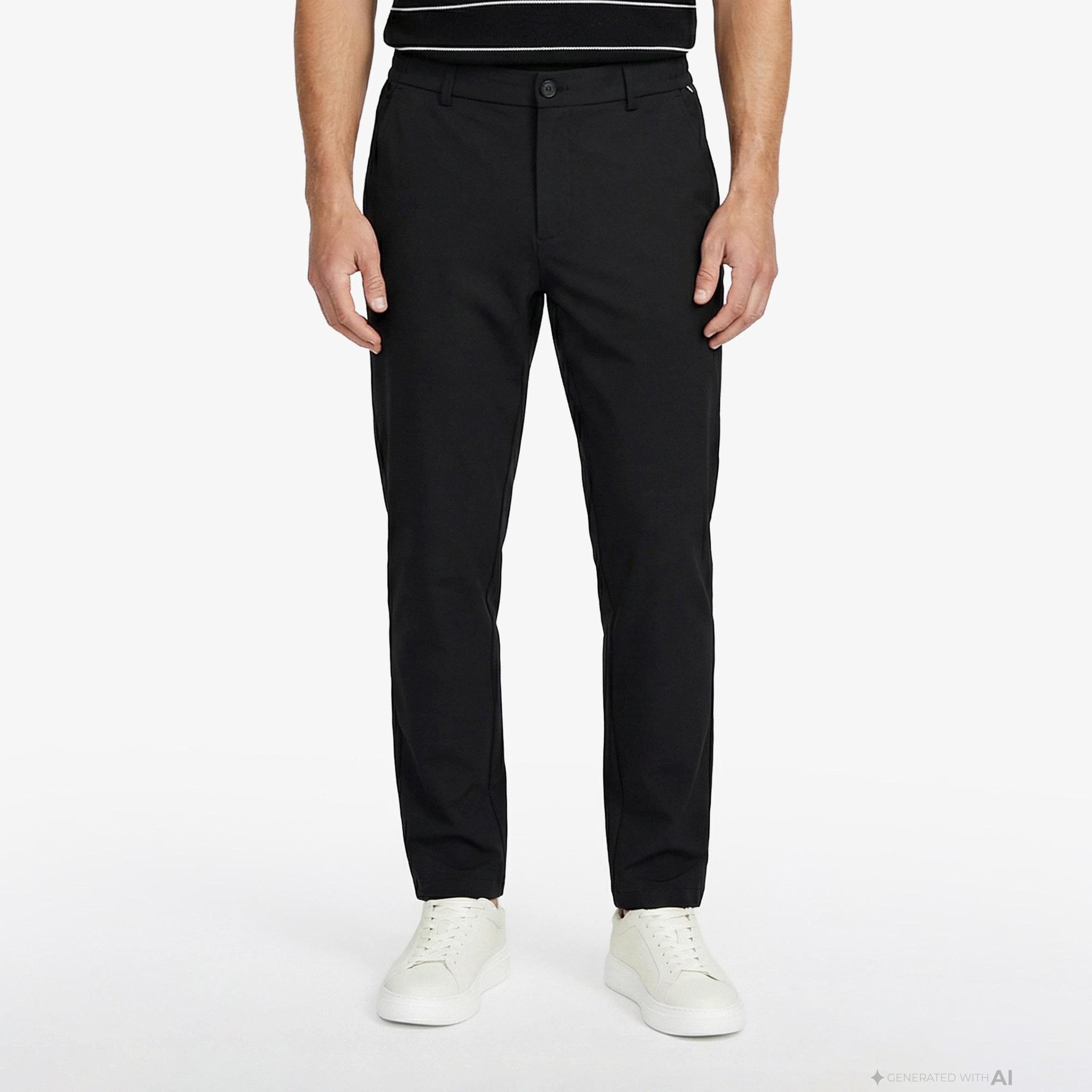 Nautica Erkek Siyah Slim Fit Su İtici Pantolon