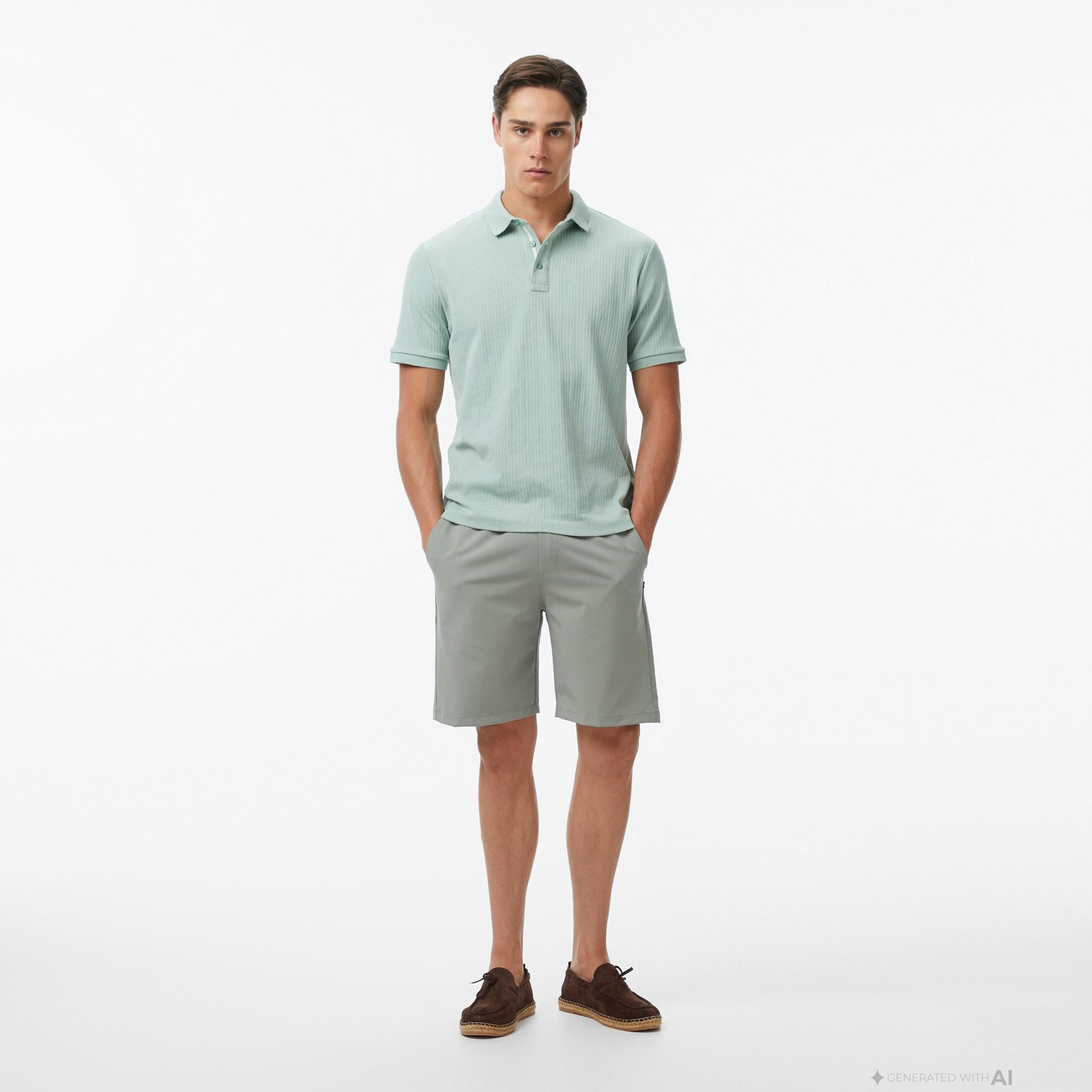 Nautica Erkek Yeşil Regular Fit Su İtici Şort