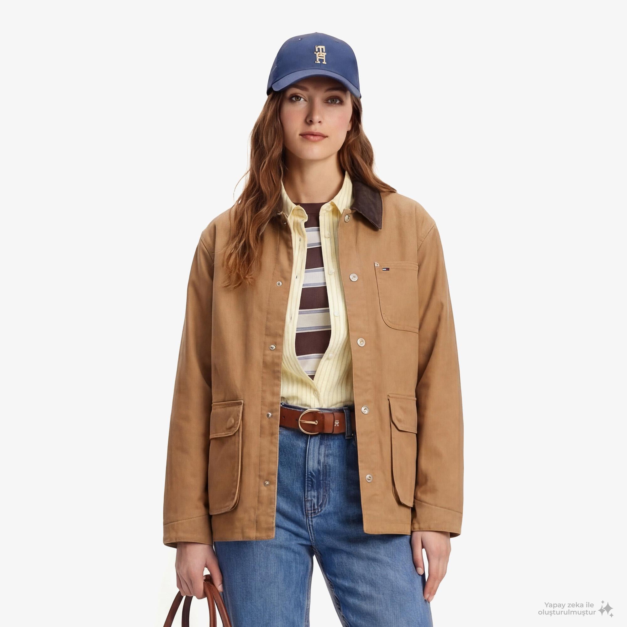Tommy Hilfiger Soft Utility Kadın Kahverengi Ceket