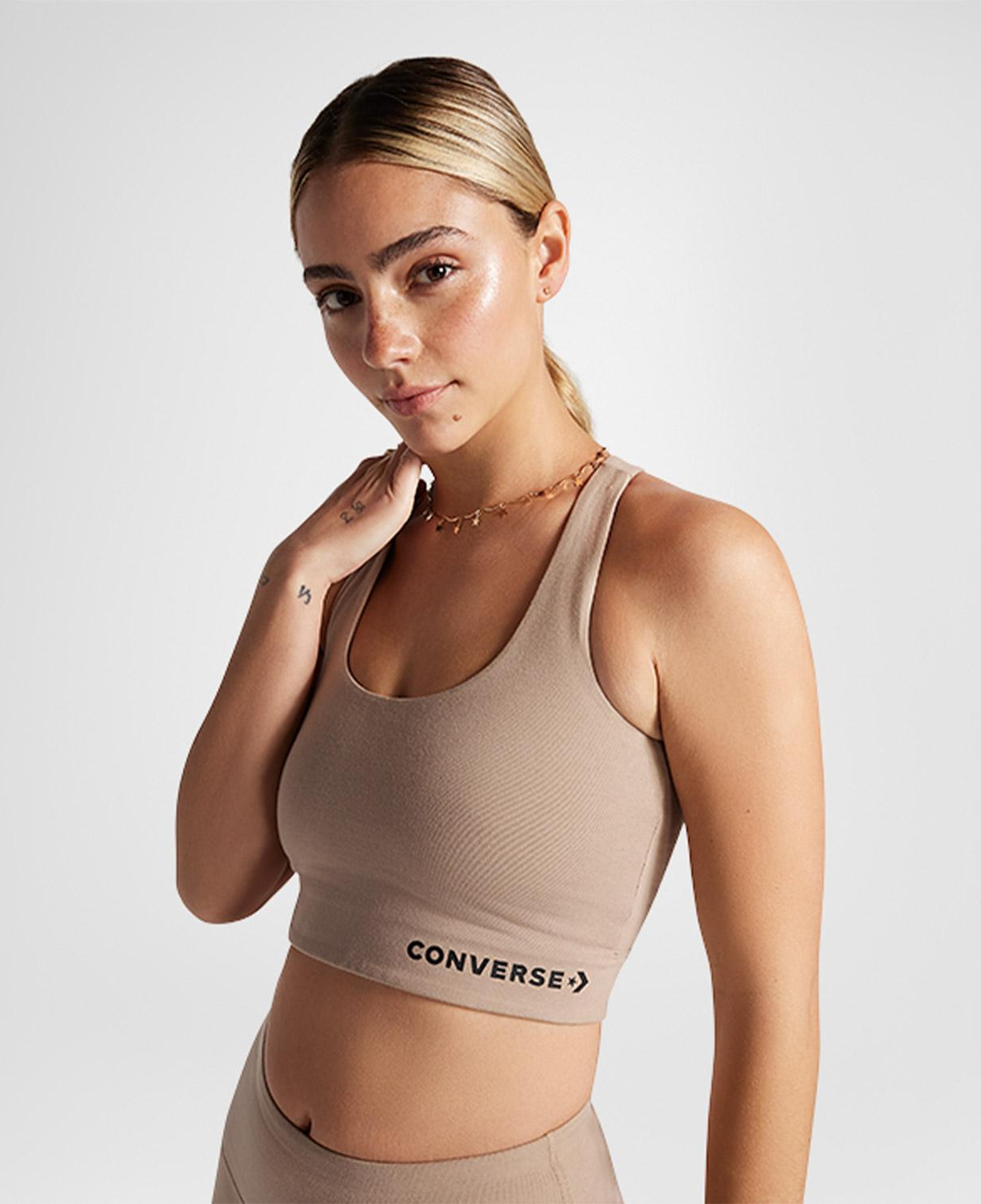 Converse Wordmark Kadın Kahverengi Bra Top
