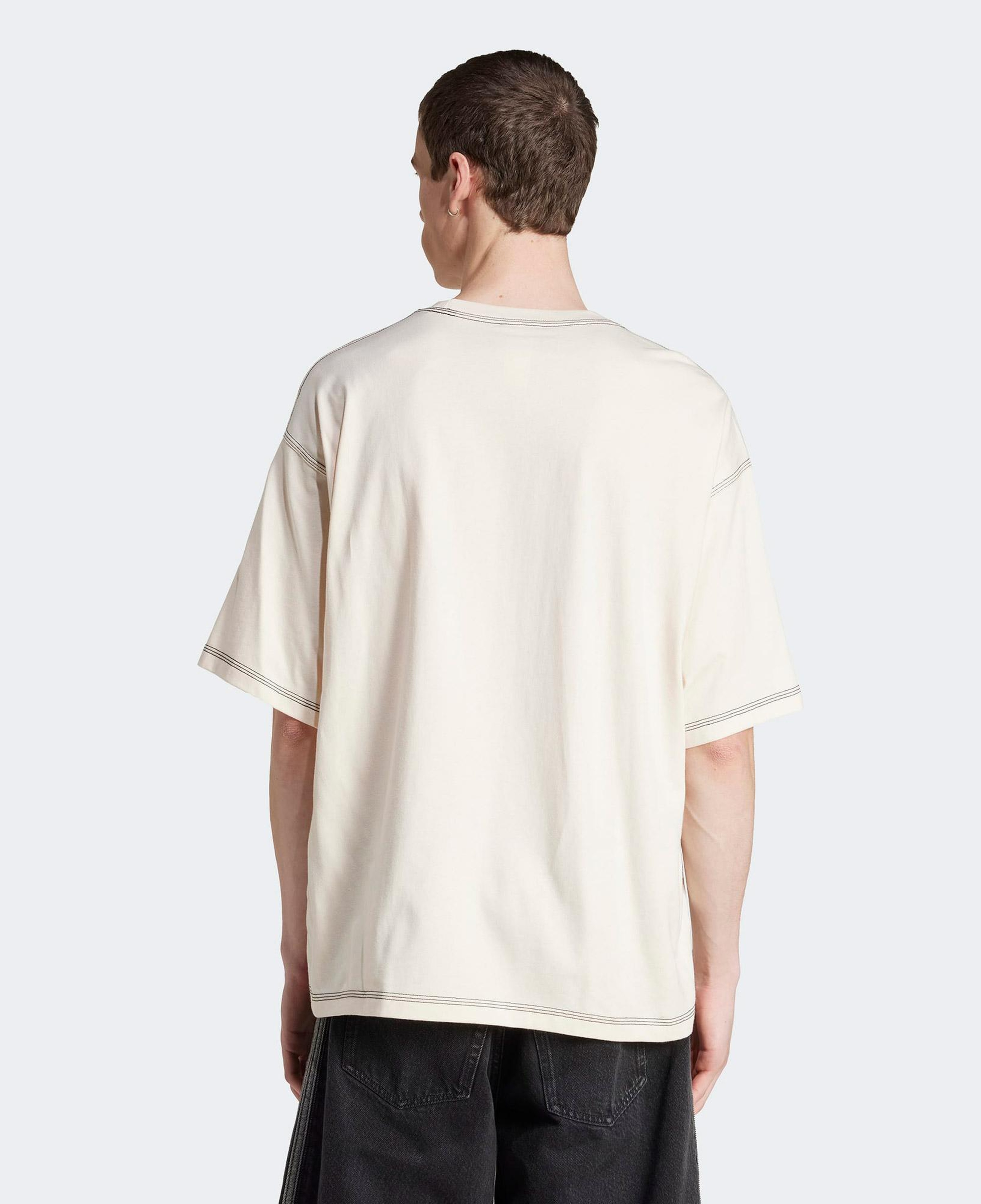 adidas Trefoil Essentials Erkek Beyaz Oversize T-Shirt