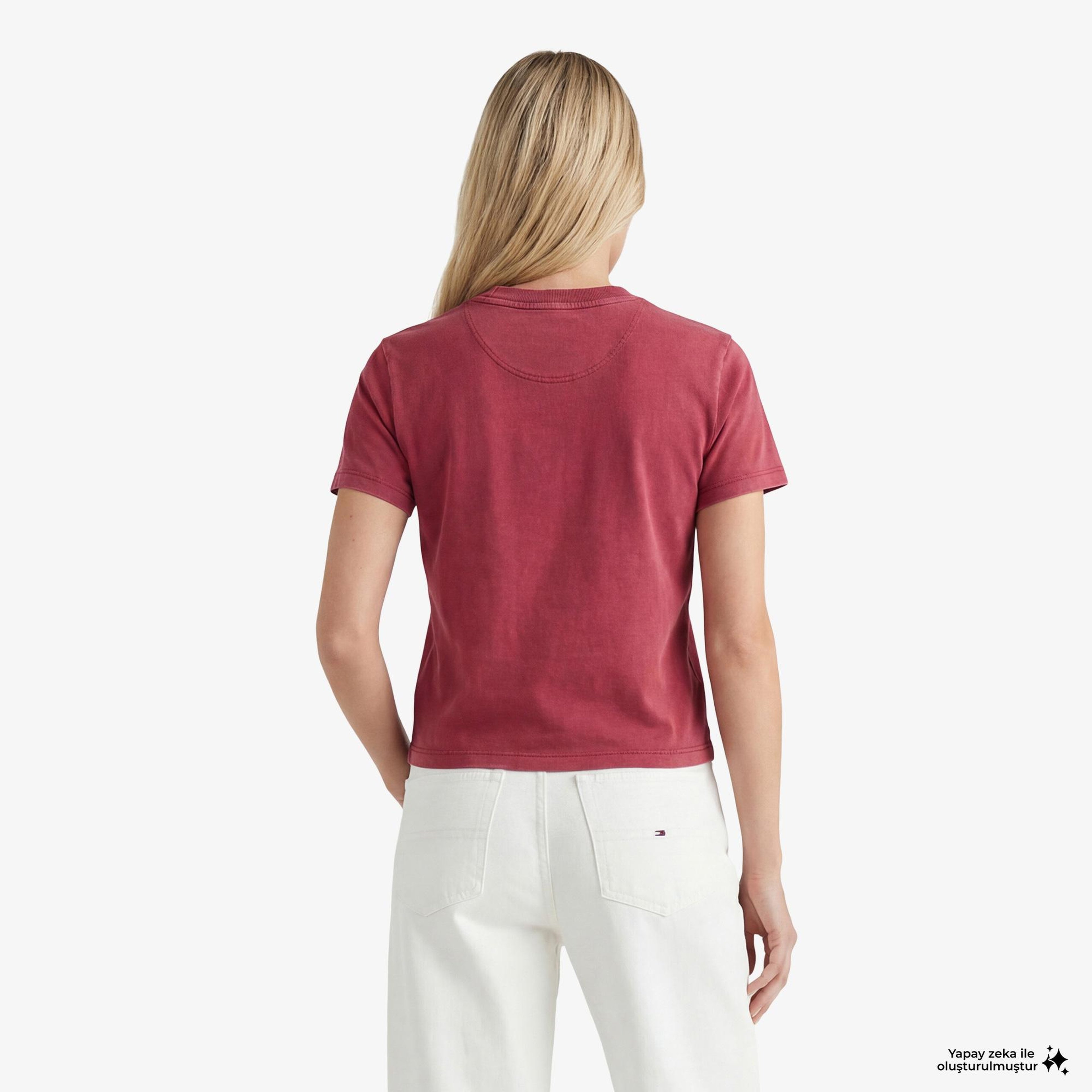 Tommy Hilfiger Varsity Prep Kadın Pembe T-Shirt