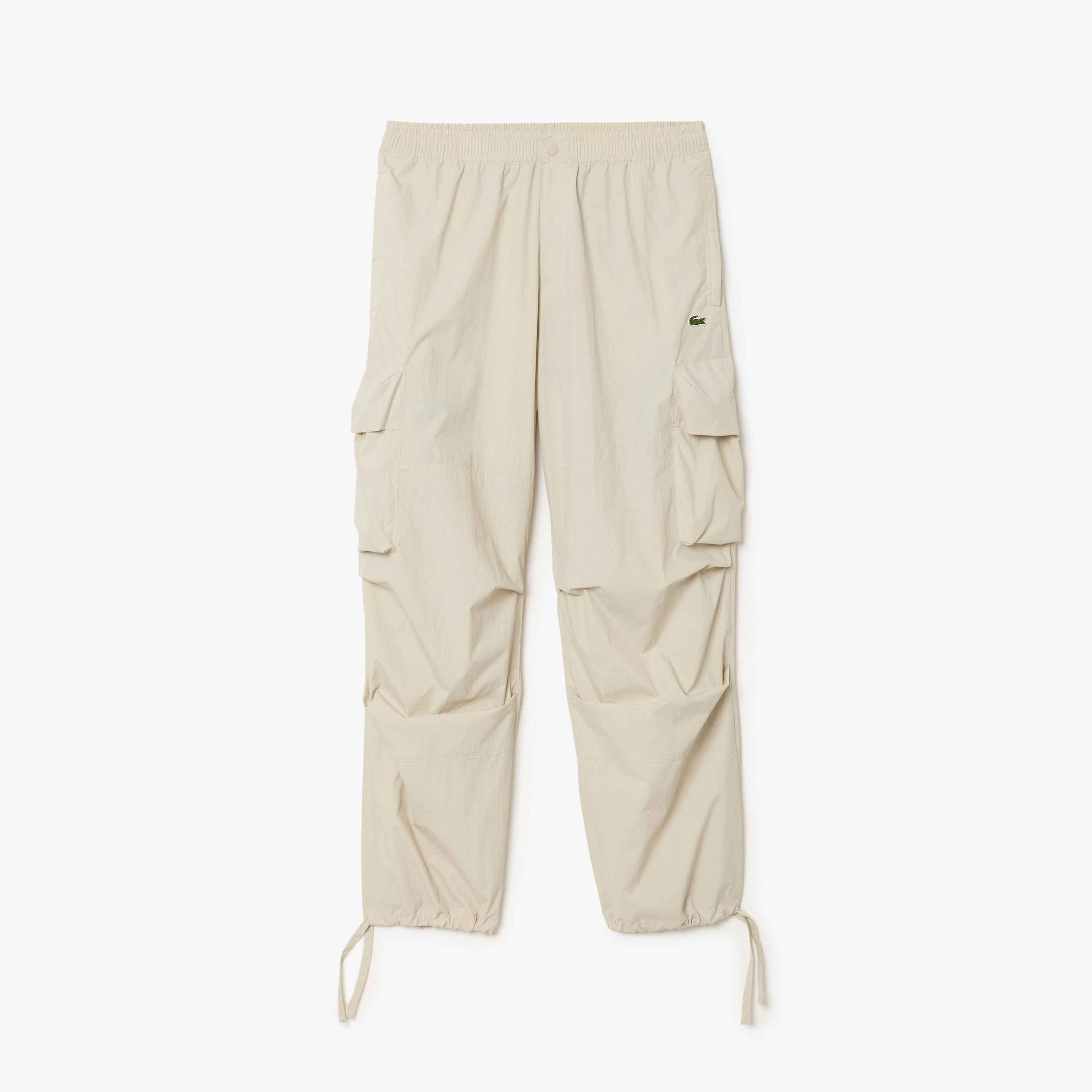 Erkek Regular Fit Krem Kargo Pantolon