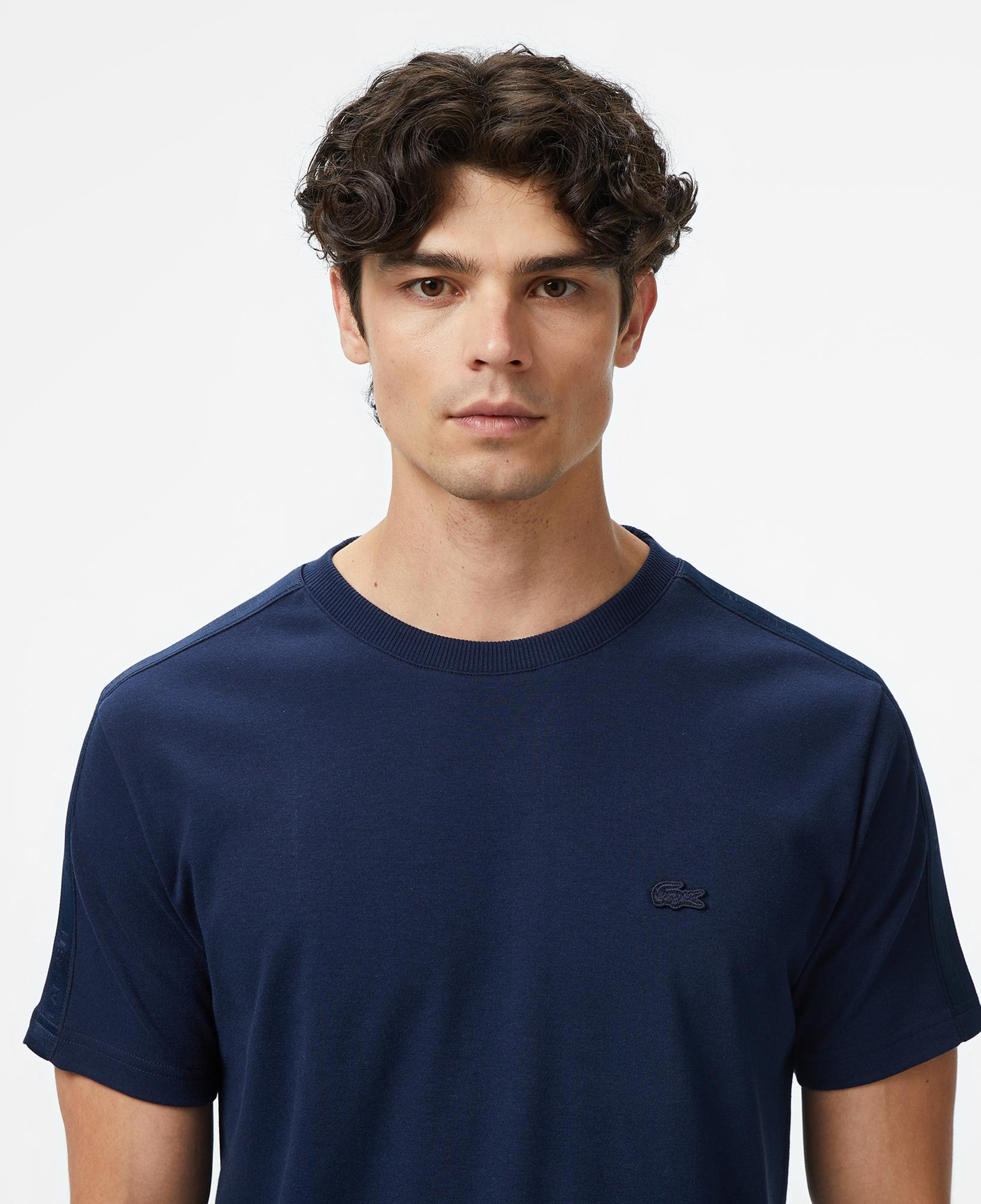 Erkek Oversize Fit Bisiklet Yaka Lacivert T-Shirt