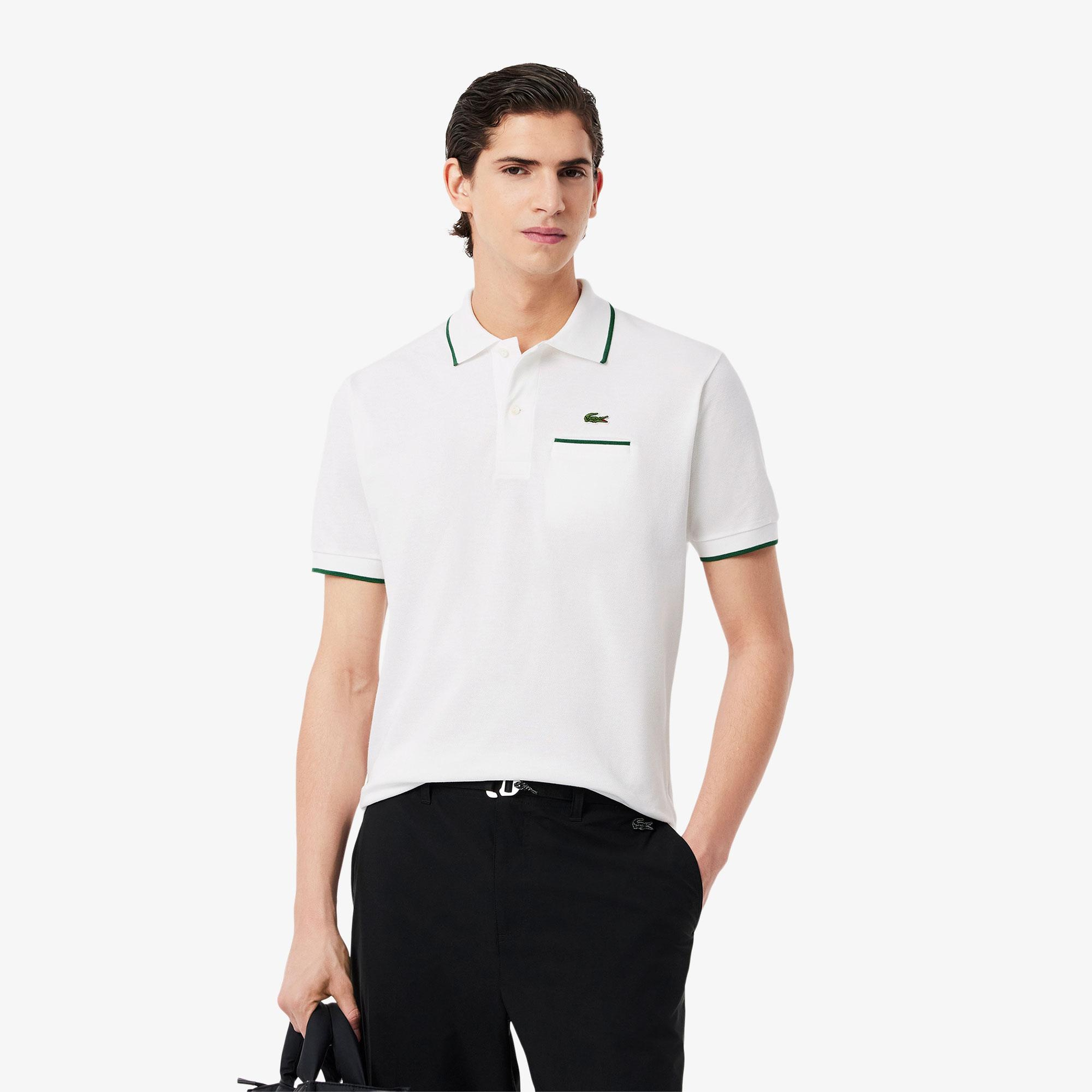 L.12.12 Erkek Classic Fit Beyaz Polo