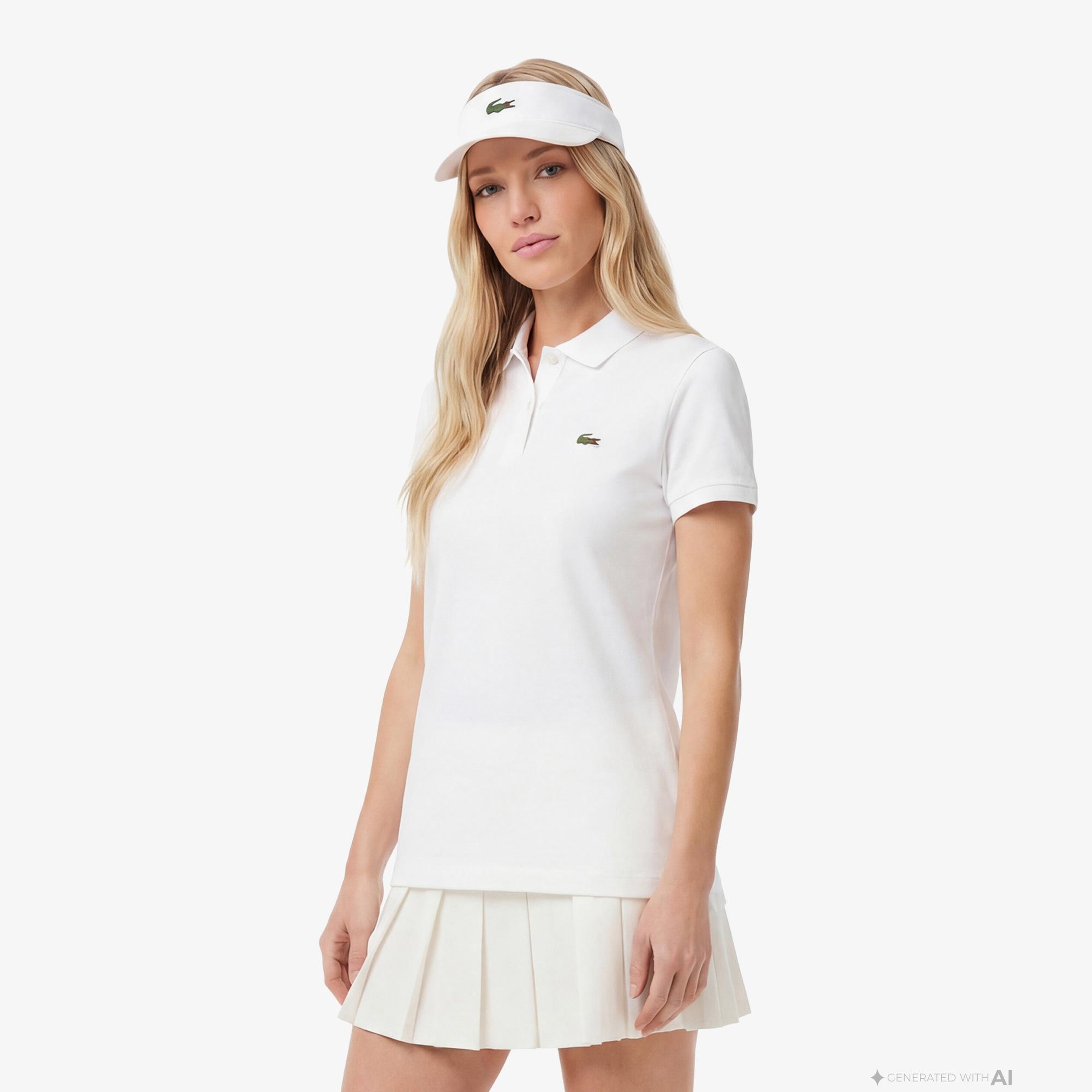 Lacoste Kadın Regular Fit Beyaz Polo