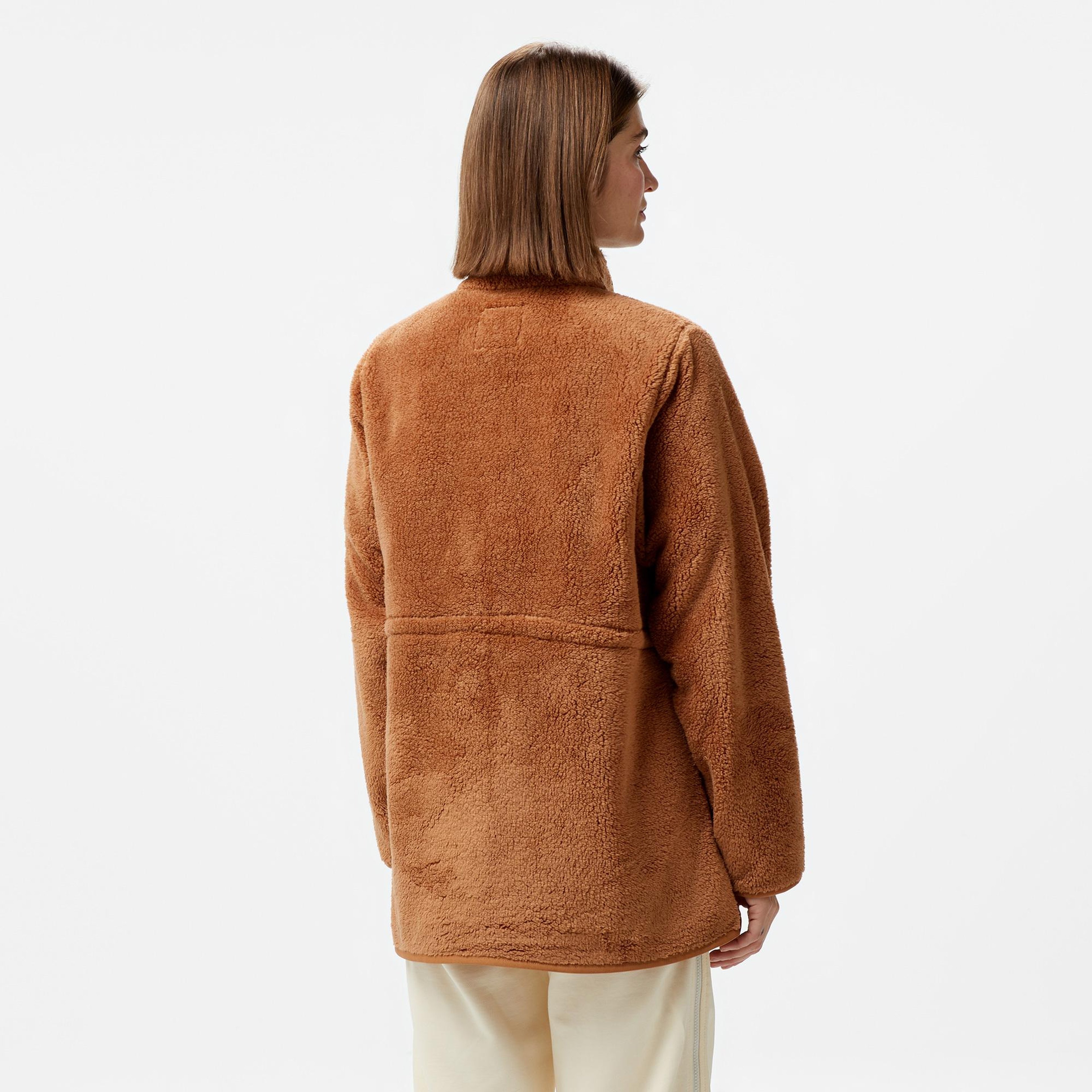 UNITED4 Sherpa Teddy Coat Kadın Kahverengi Mont