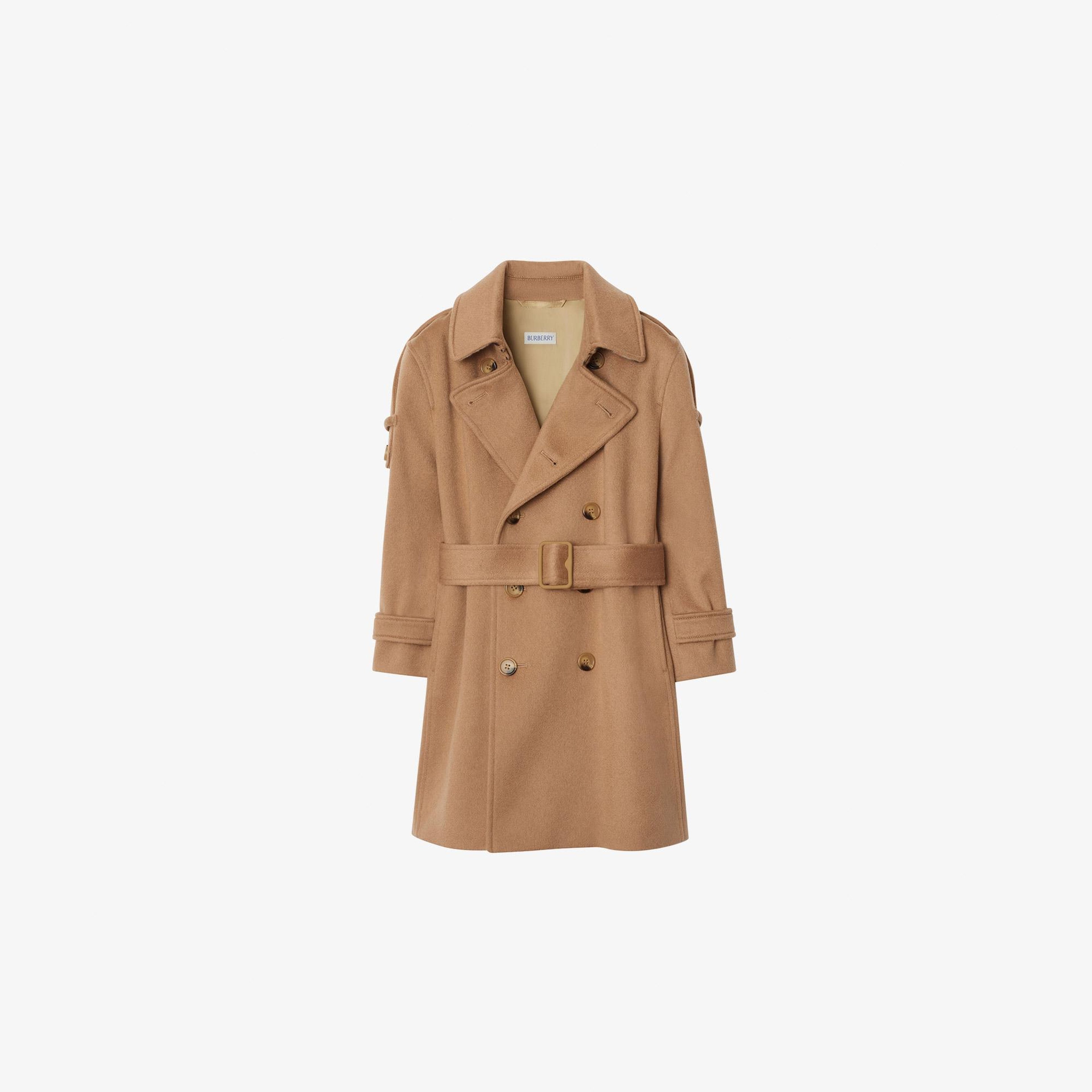 Burberry Anthony Cashmere Çocuk Bej Trençkot
