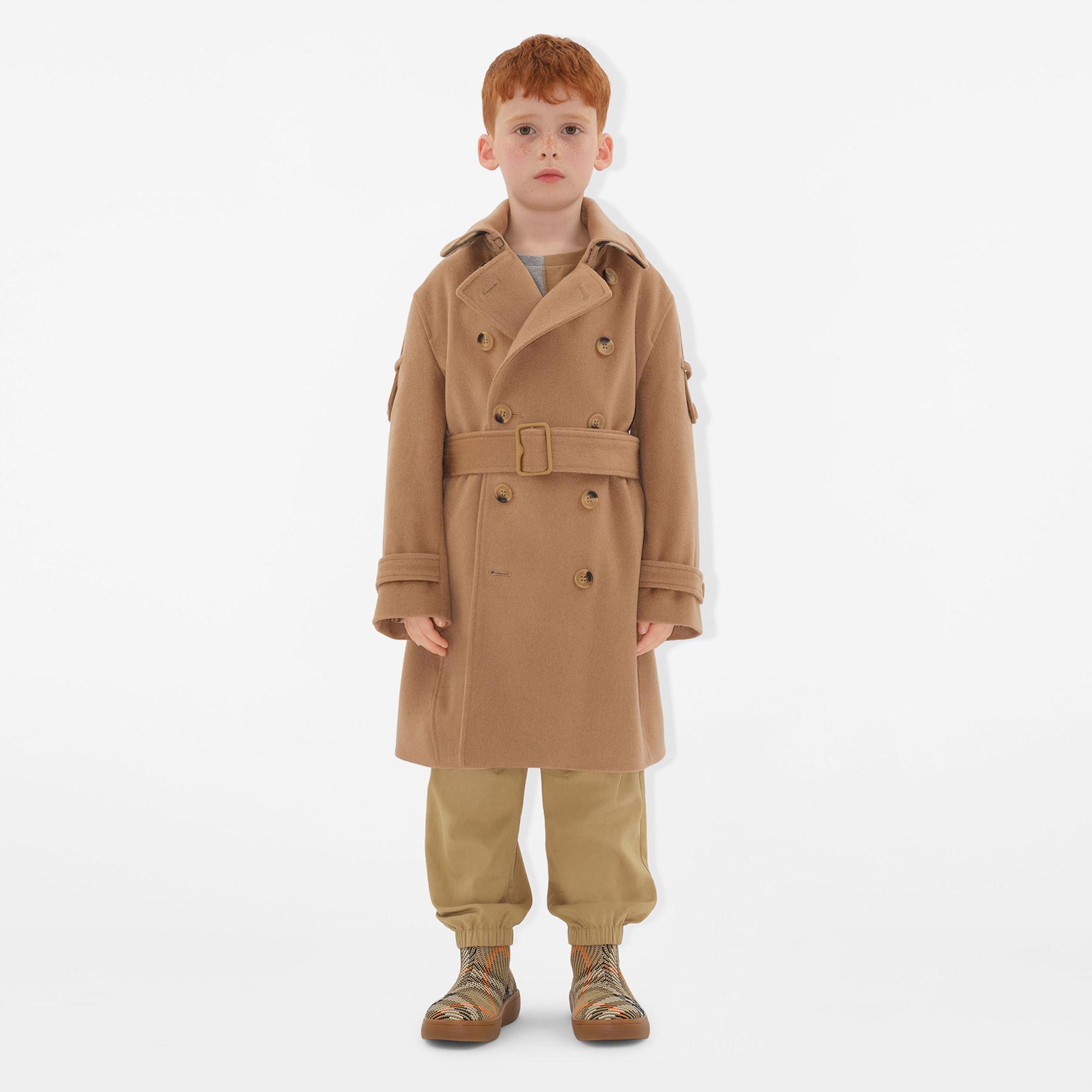 Burberry Anthony Cashmere Çocuk Bej Trençkot