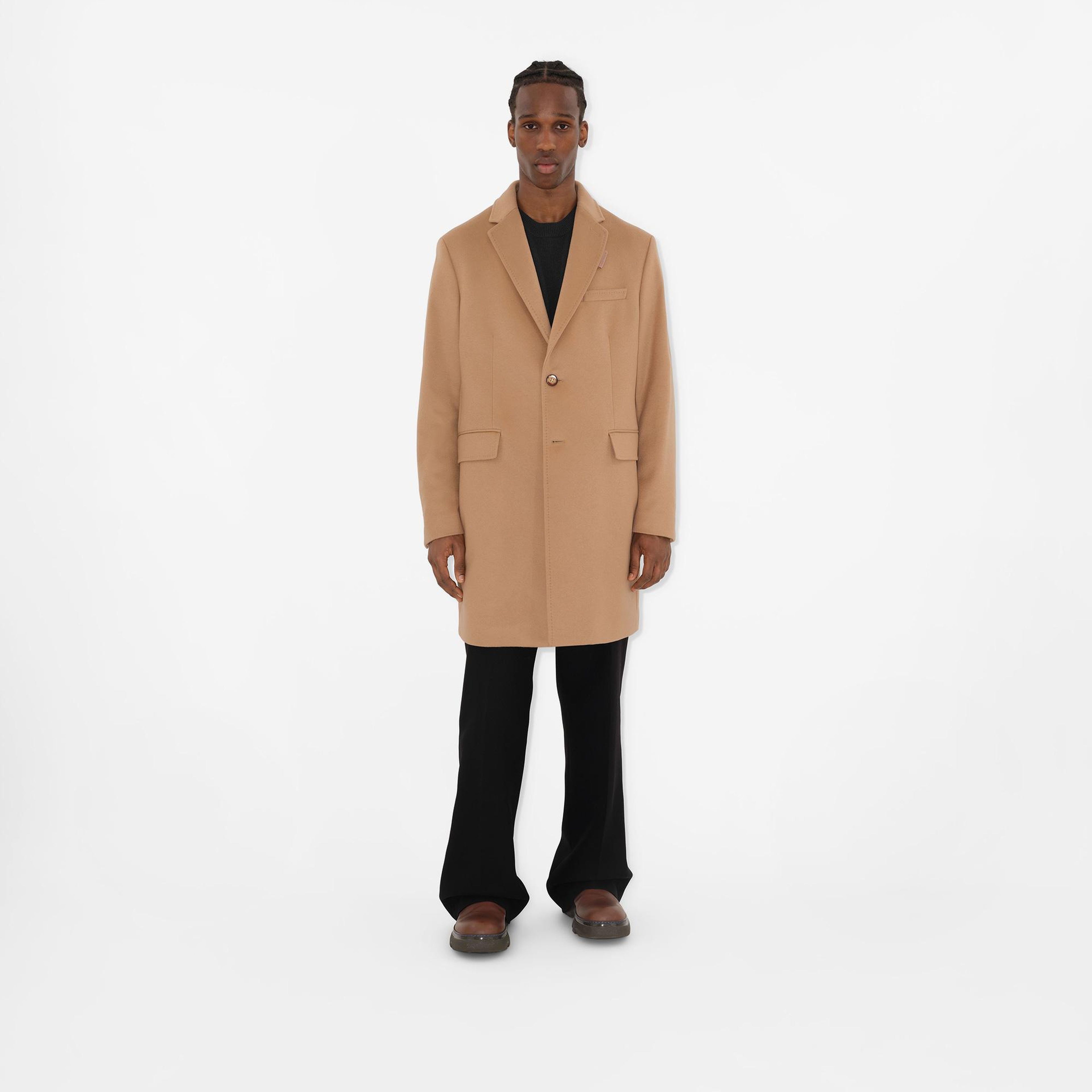 Burberry Yün Kaşmir Tailored Erkek Bej Mont