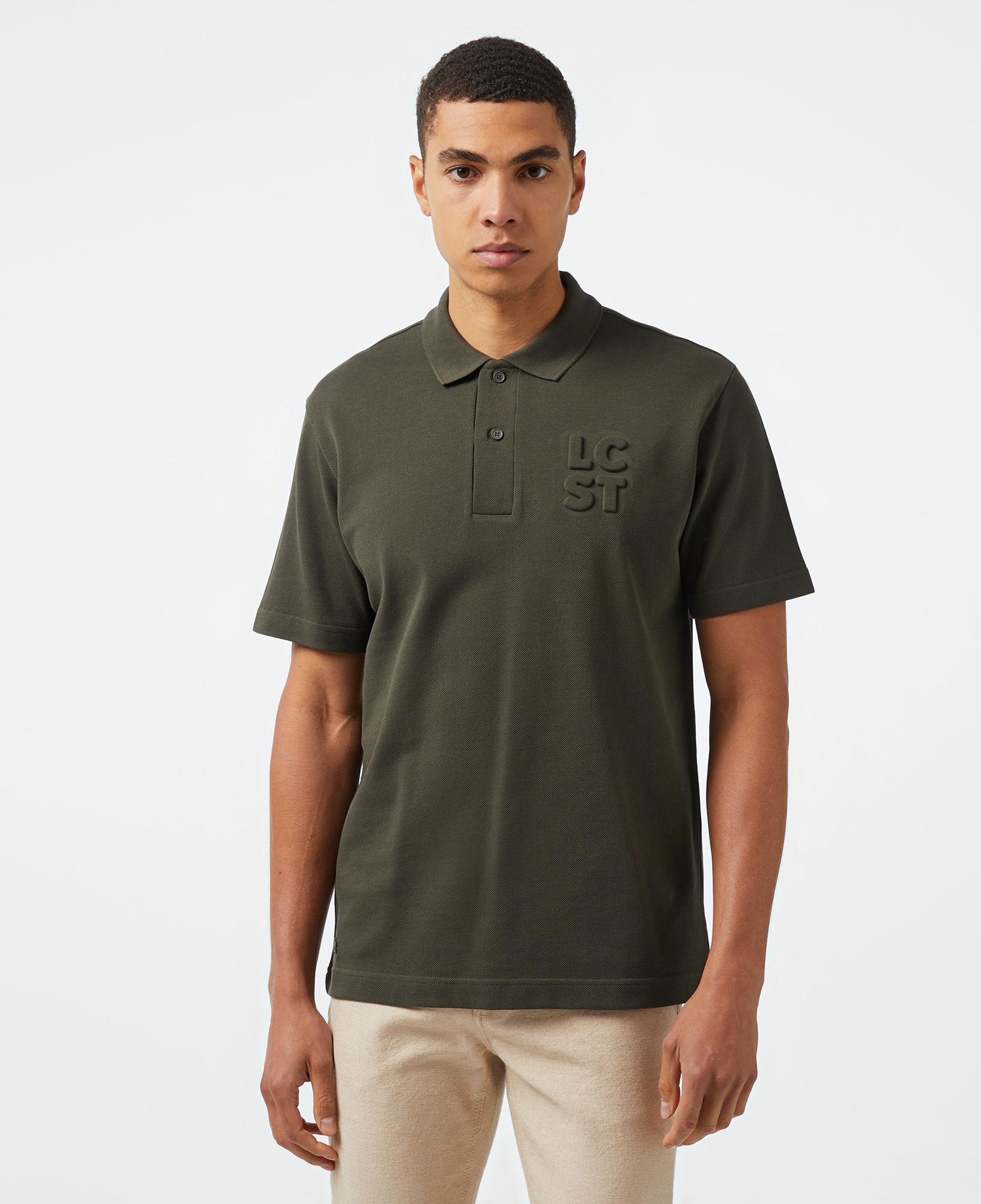 Erkek Relaxed Fit Haki Polo