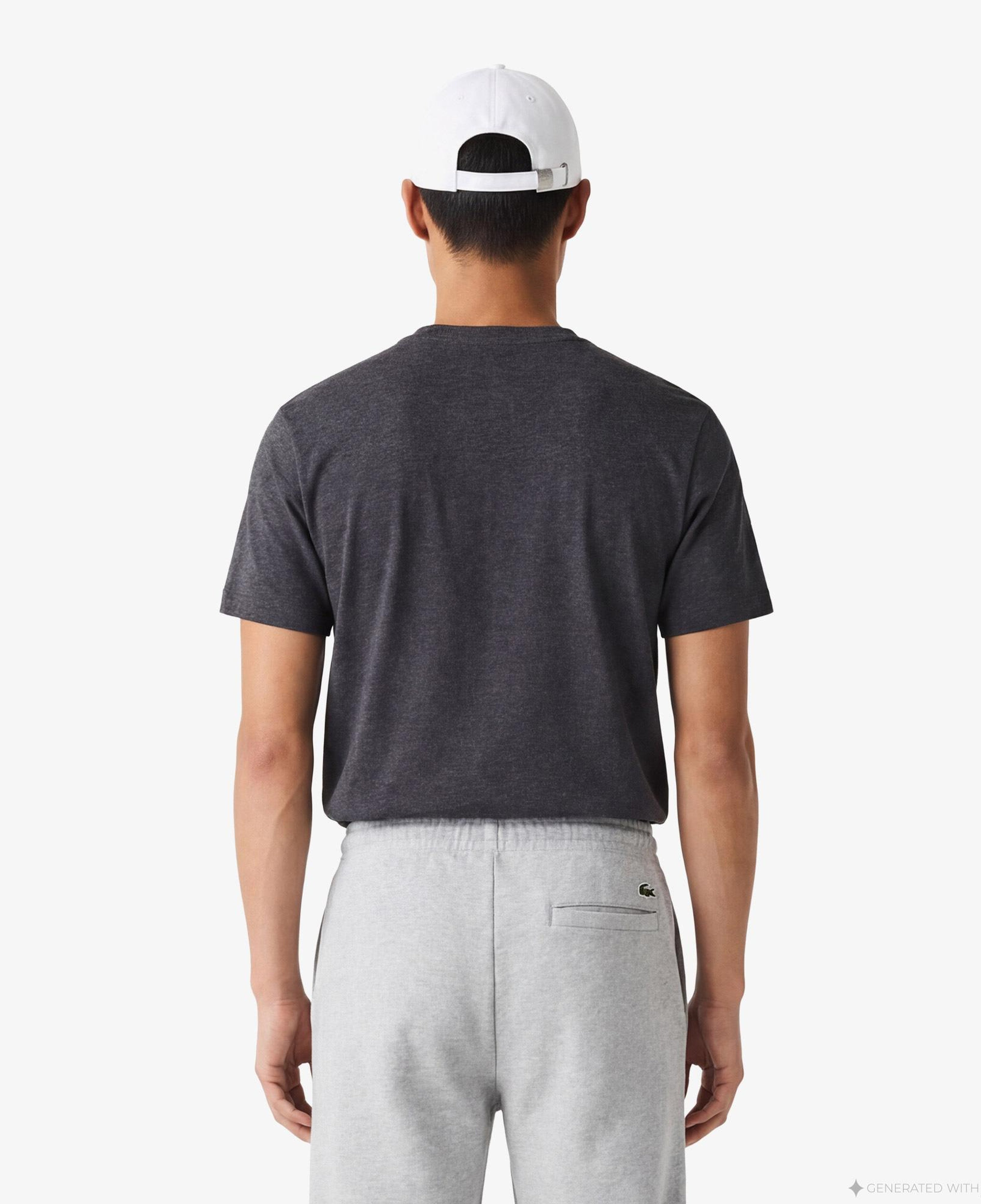 Erkek Regular Fit Bisiklet Yaka Koyu Gri T-Shirt