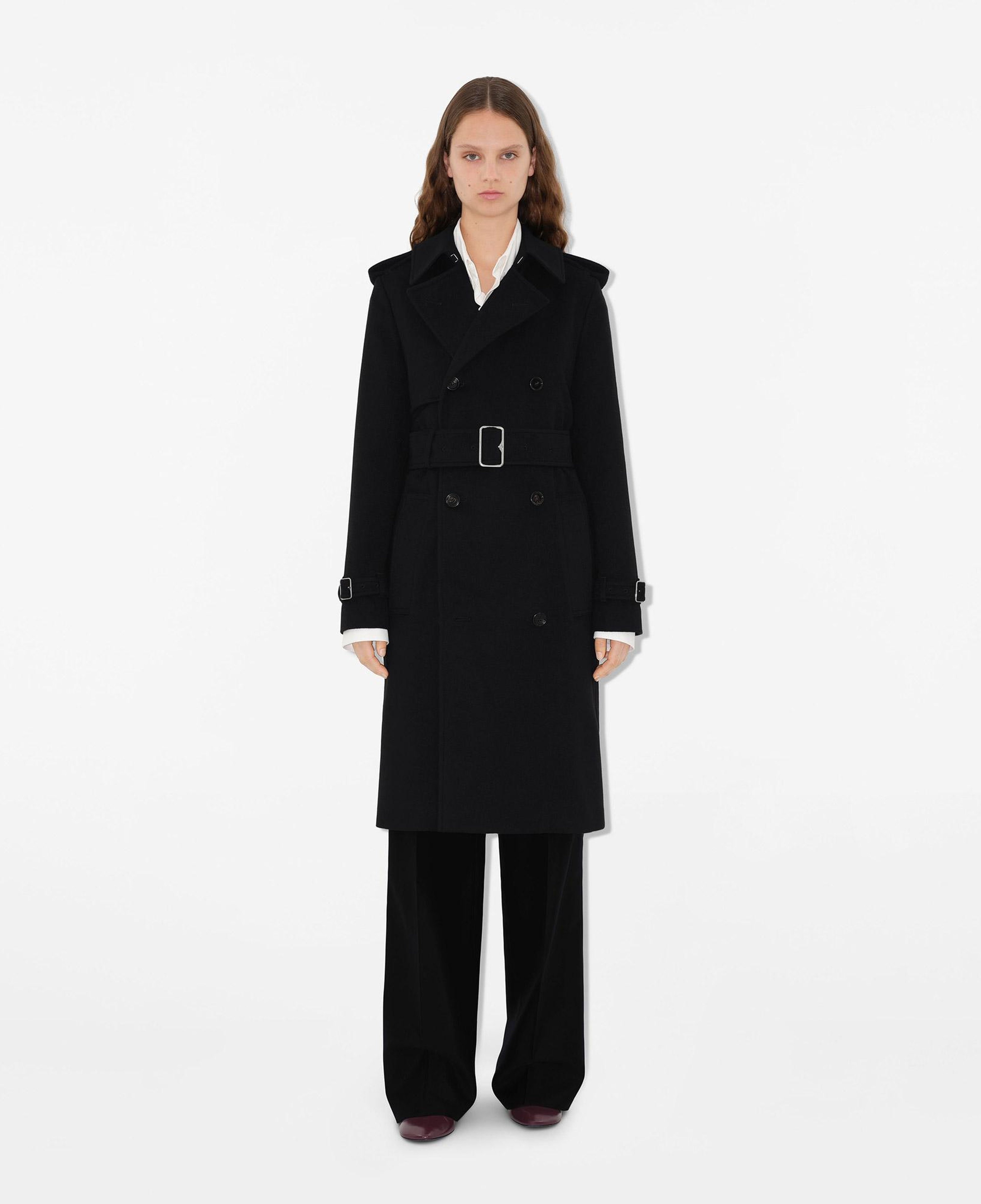 Burberry Kaşmir Trench Kadın Siyah Mont