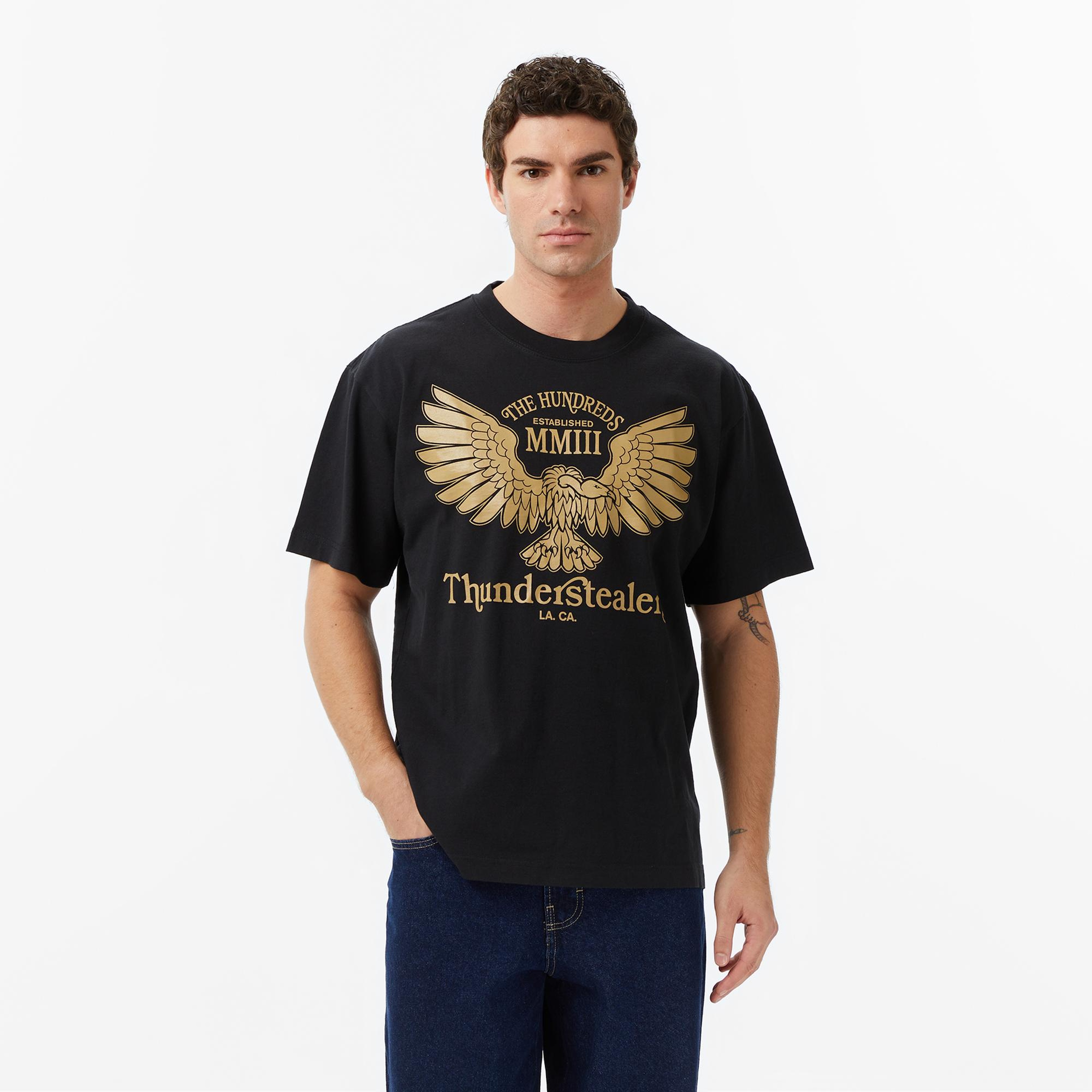 The Hundreds Thunder Cycle Erkek Siyah T-Shirt