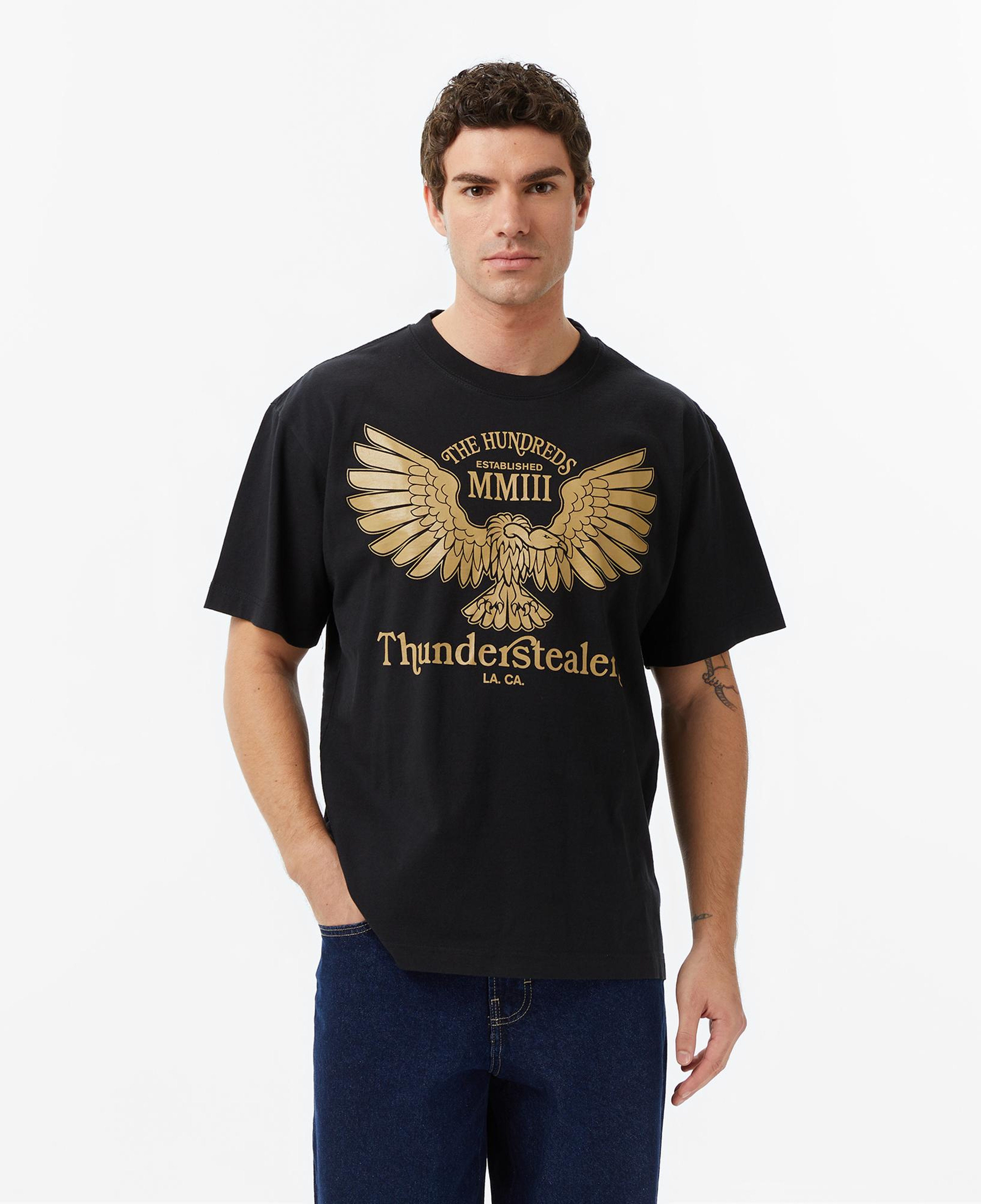 The Hundreds Thunder Cycle Erkek Siyah T-Shirt