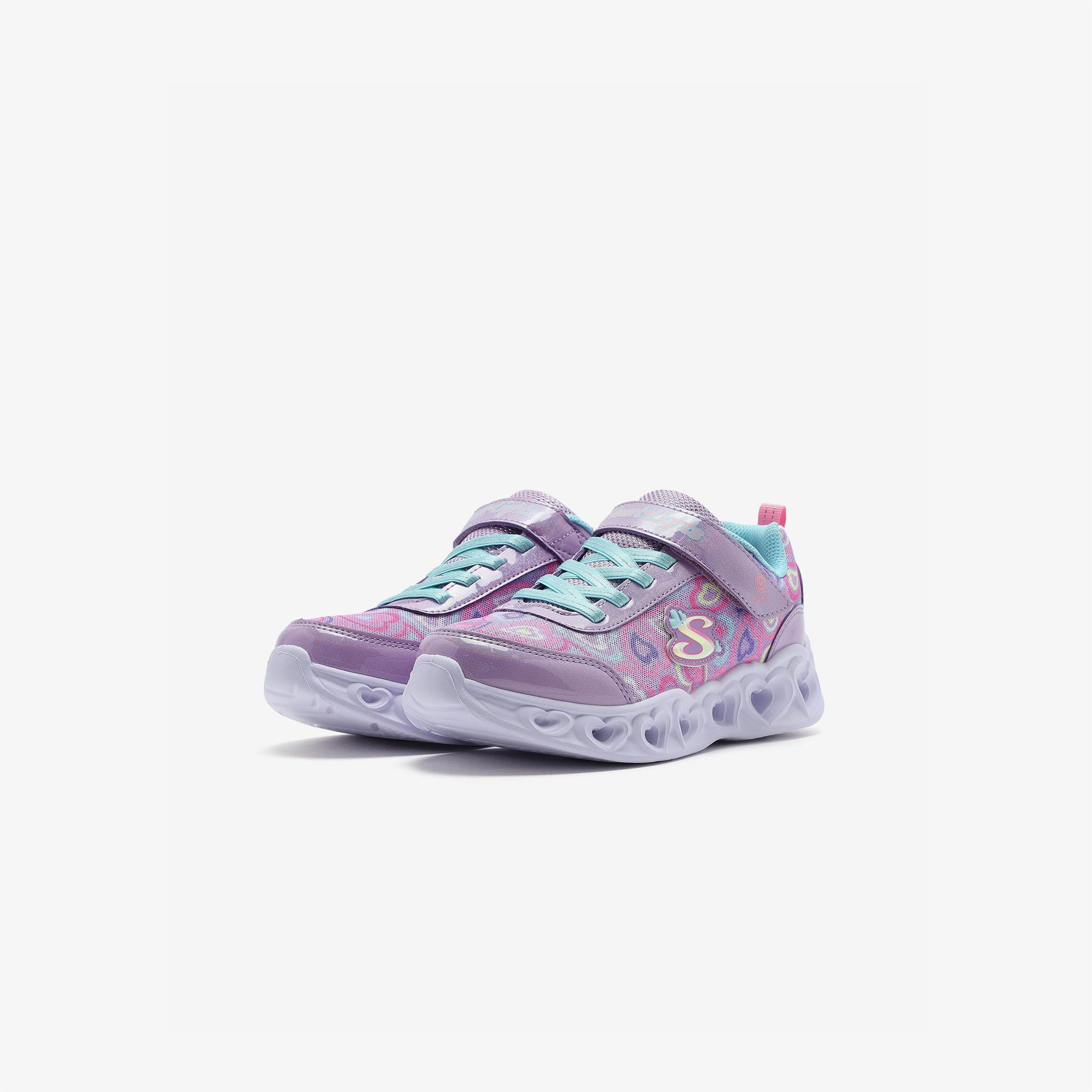Skechers Heart Lights Boogie Love Çocuk Mor Işıklı Spor Ayakkabı
