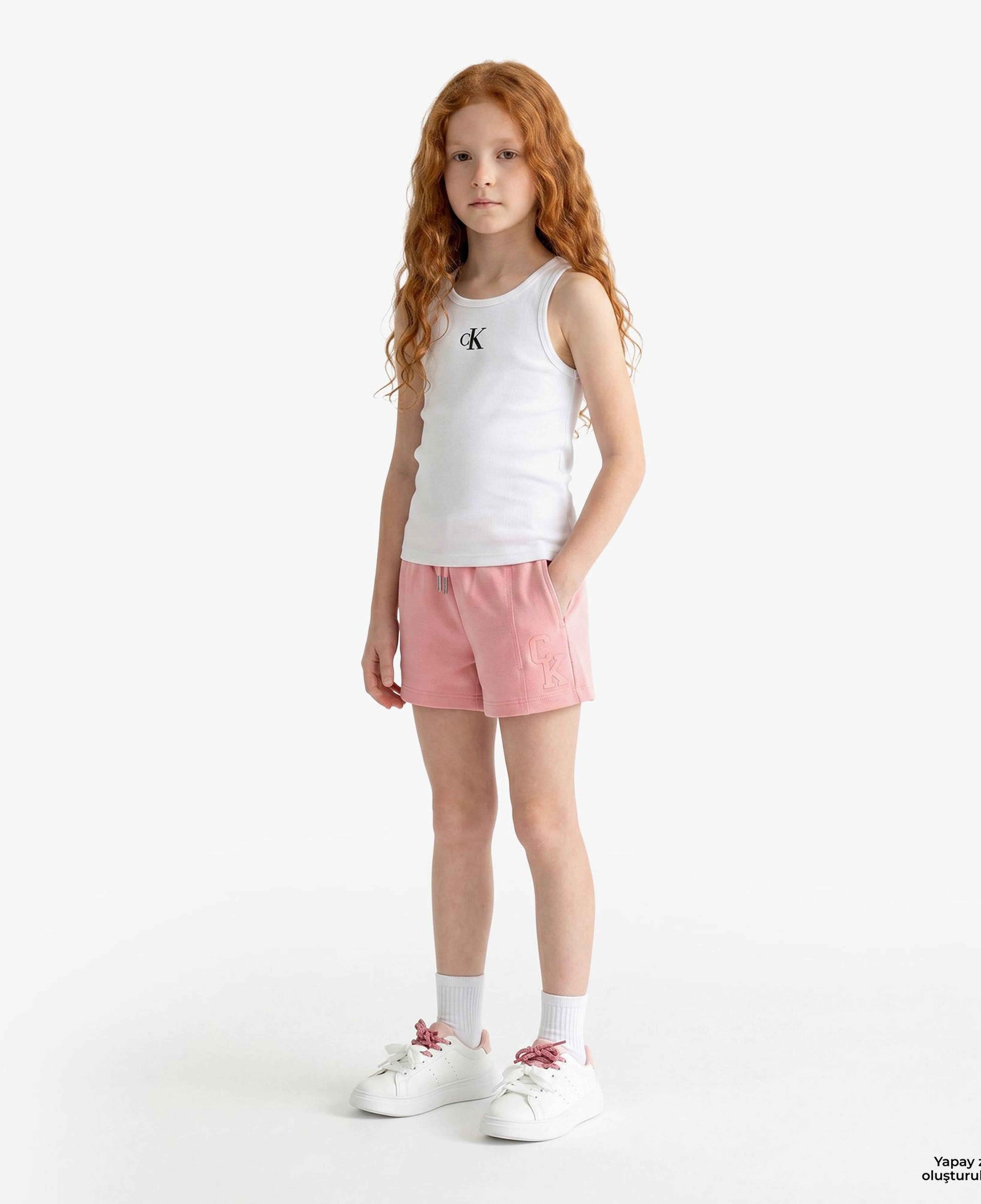 Calvin Klein French Terry Çocuk Pembe Şort