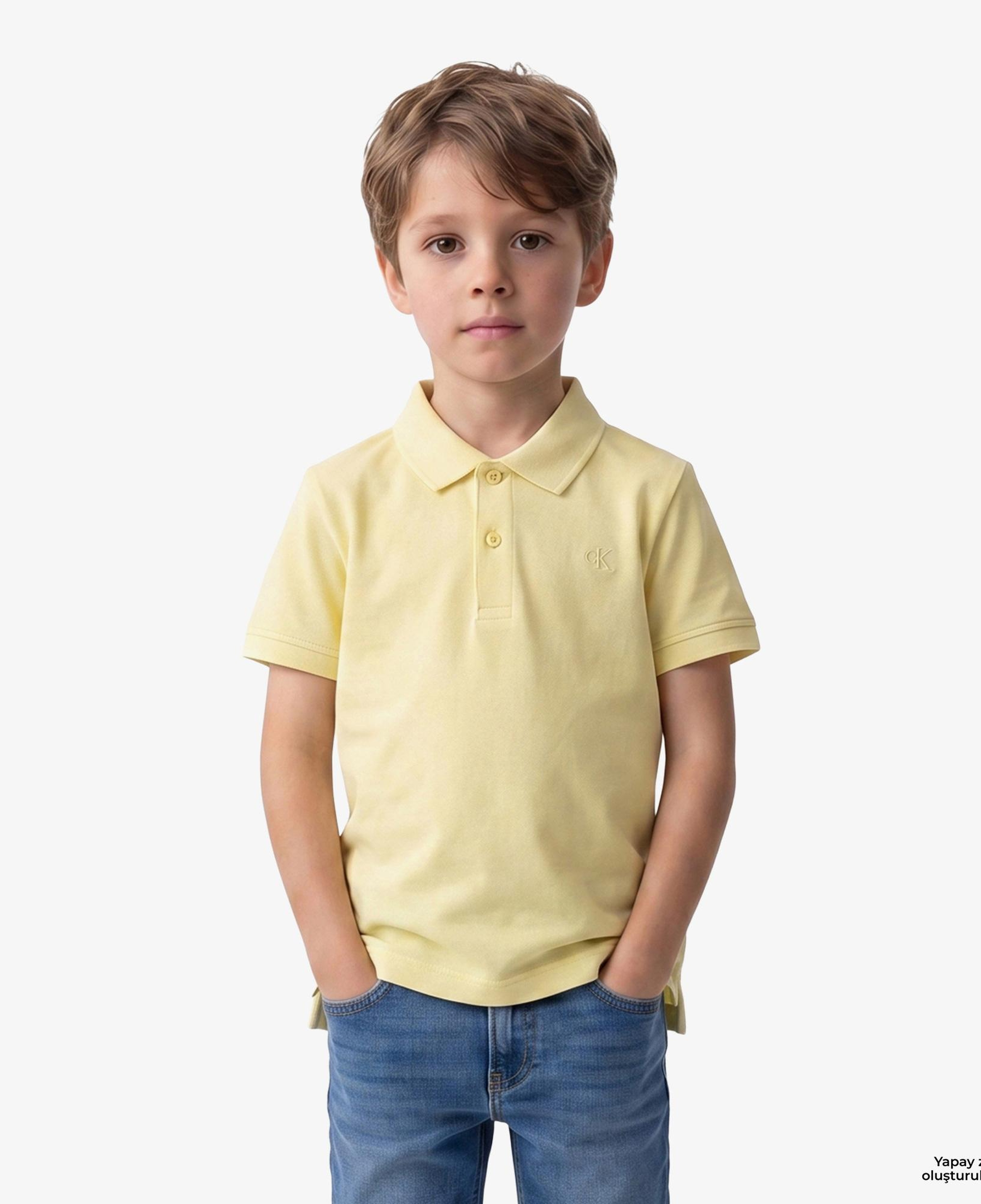 Calvin Klein Solid Çocuk Sarı Polo