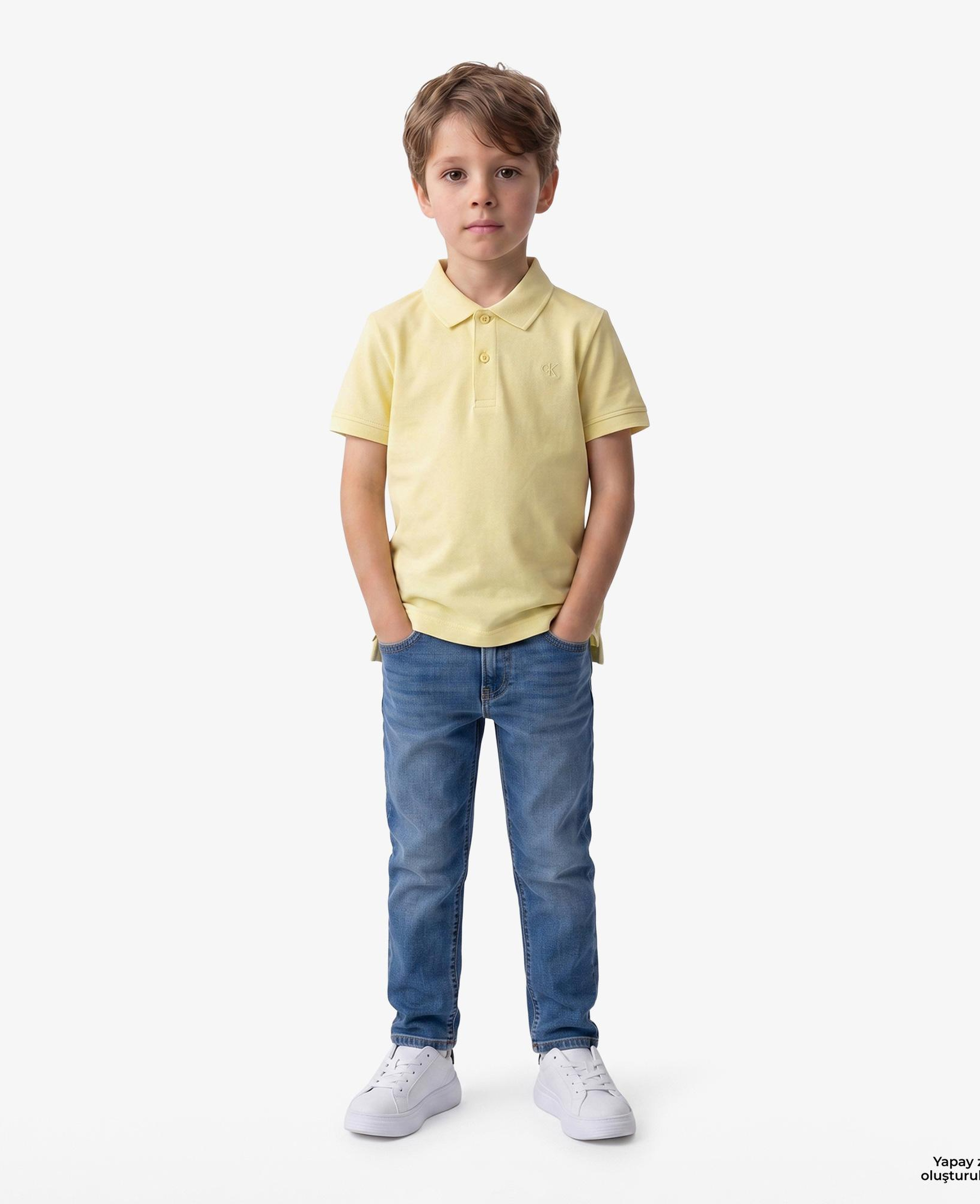 Calvin Klein Solid Çocuk Sarı Polo