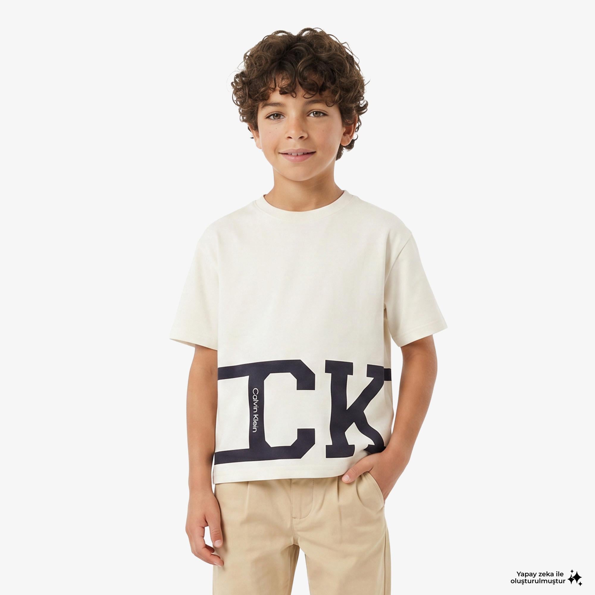 Calvin Klein Varsity Çocuk Sarı T-Shirt