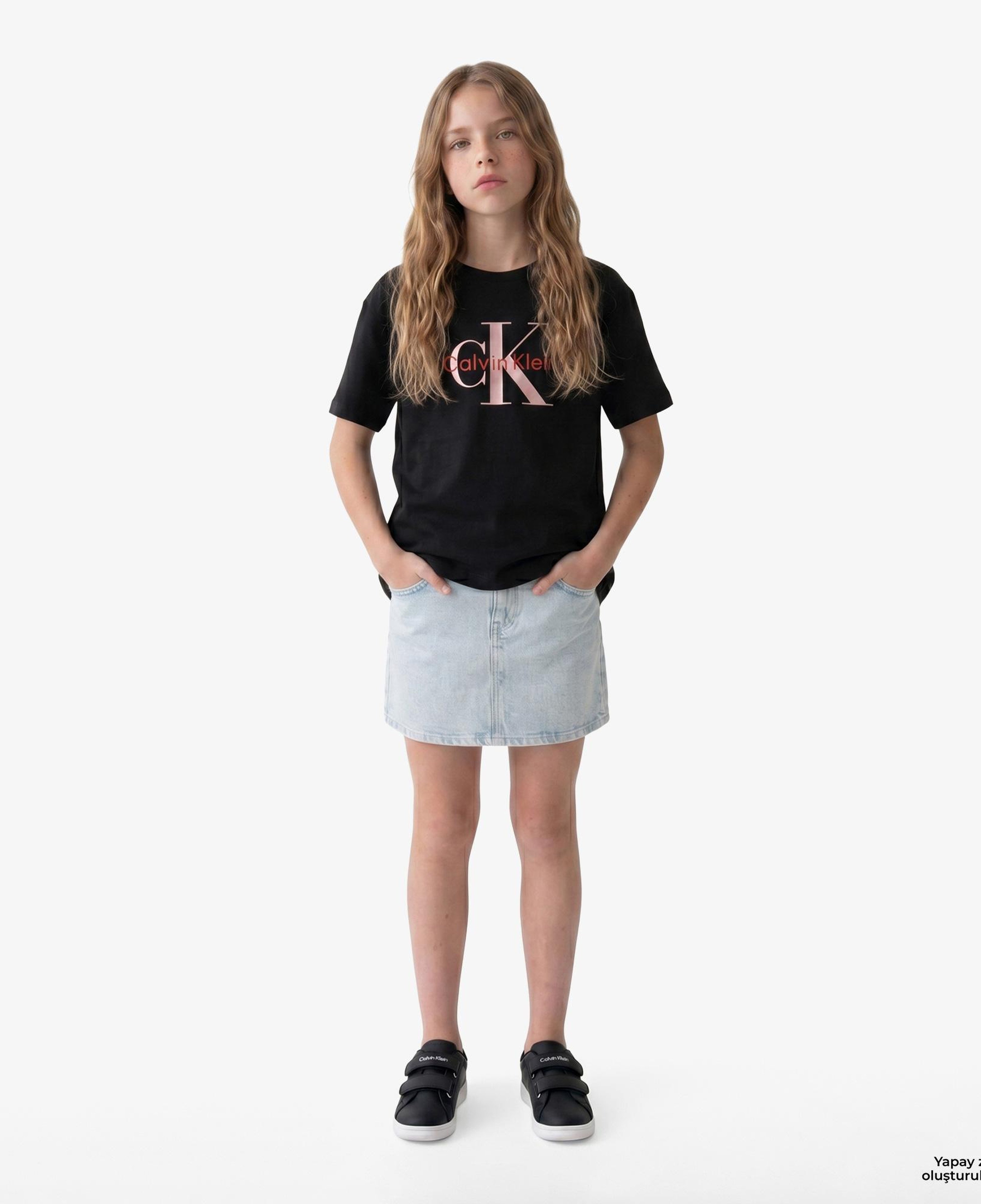 Calvin Klein Seasonal Monologo Çocuk Siyah T-Shirt