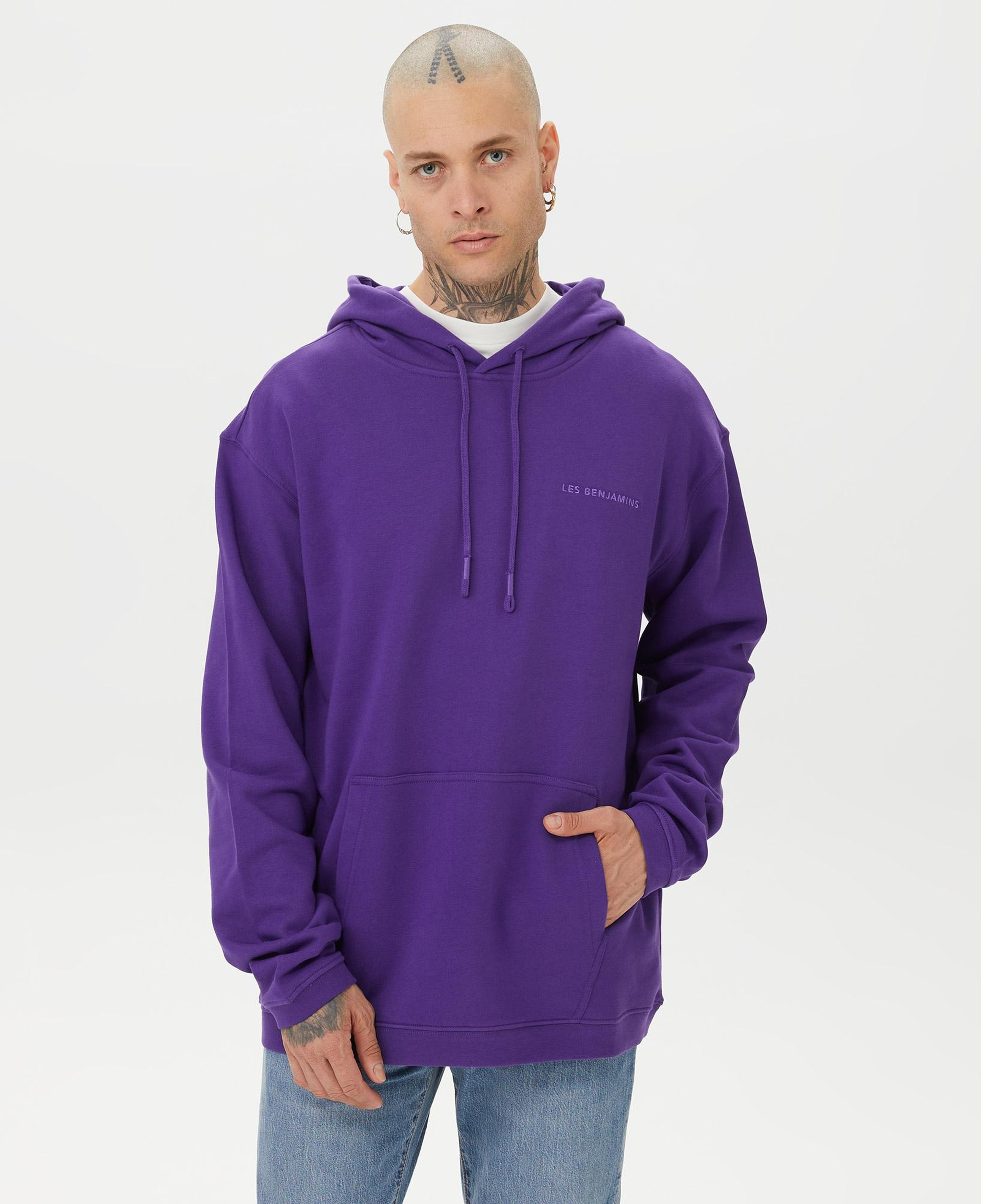 Les Benjamins Essential Erkek Mor Hoodie