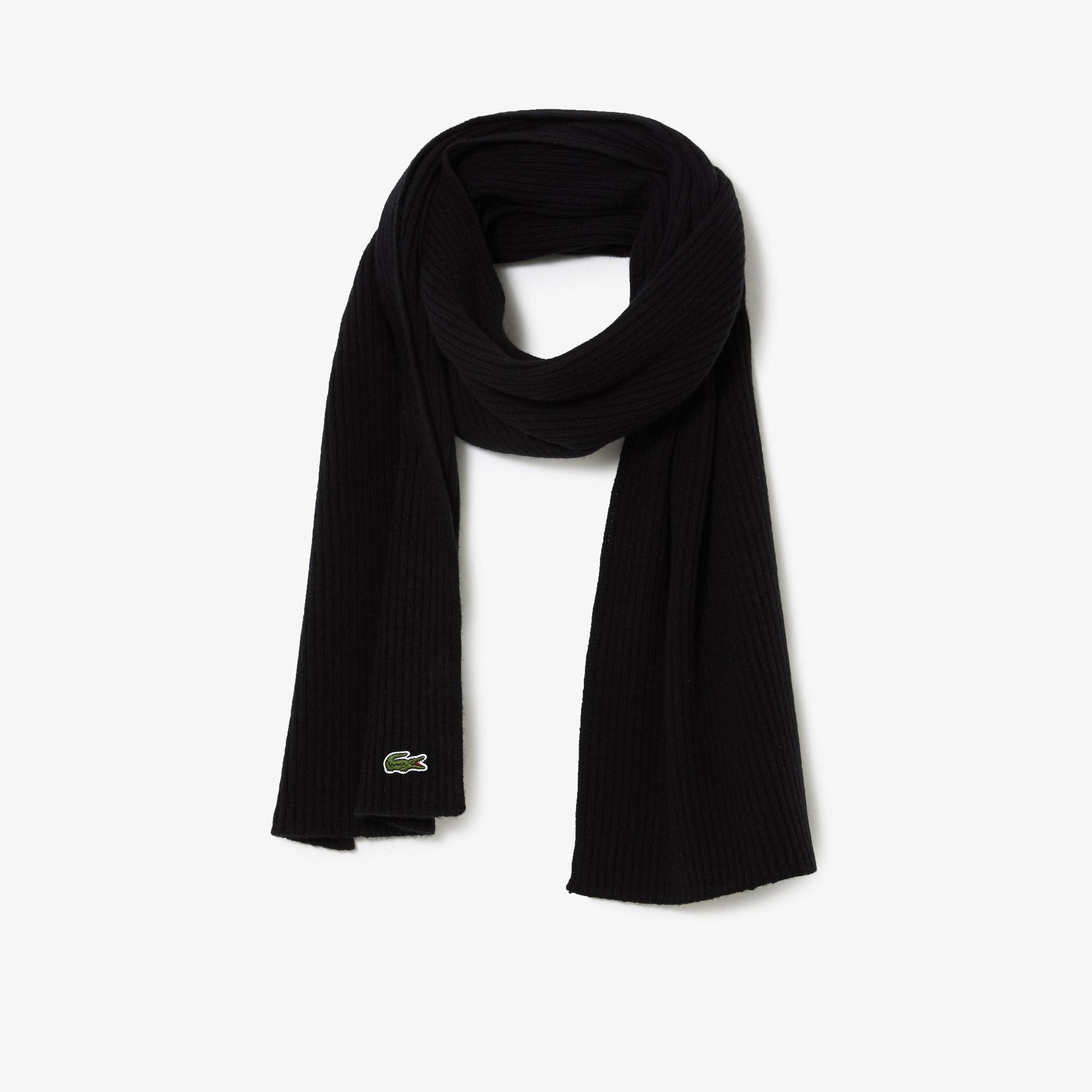 Unisex Yün Siyah Atkı