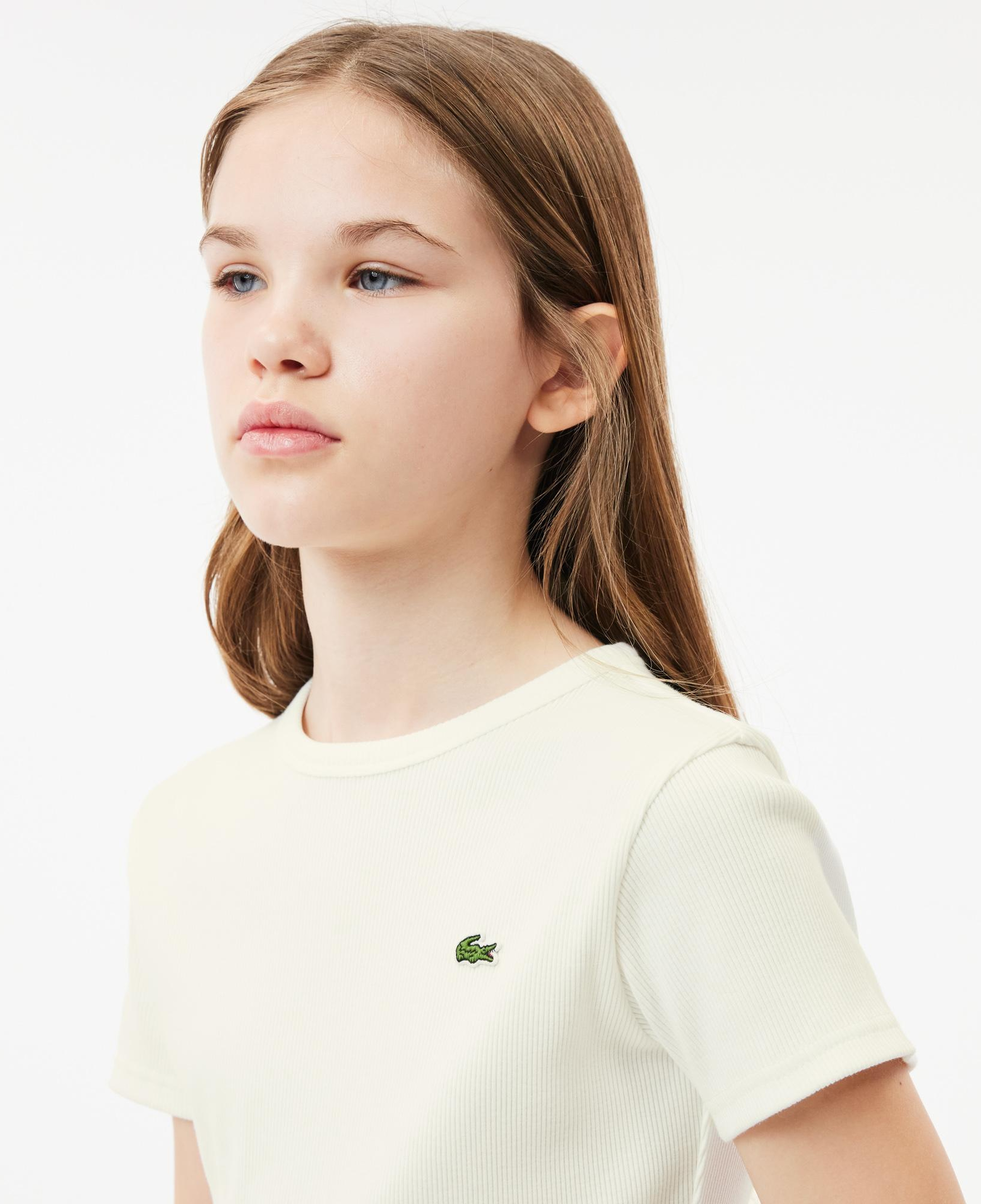 Lacoste Çocuk Bisiklet Yaka Beyaz T-Shirt