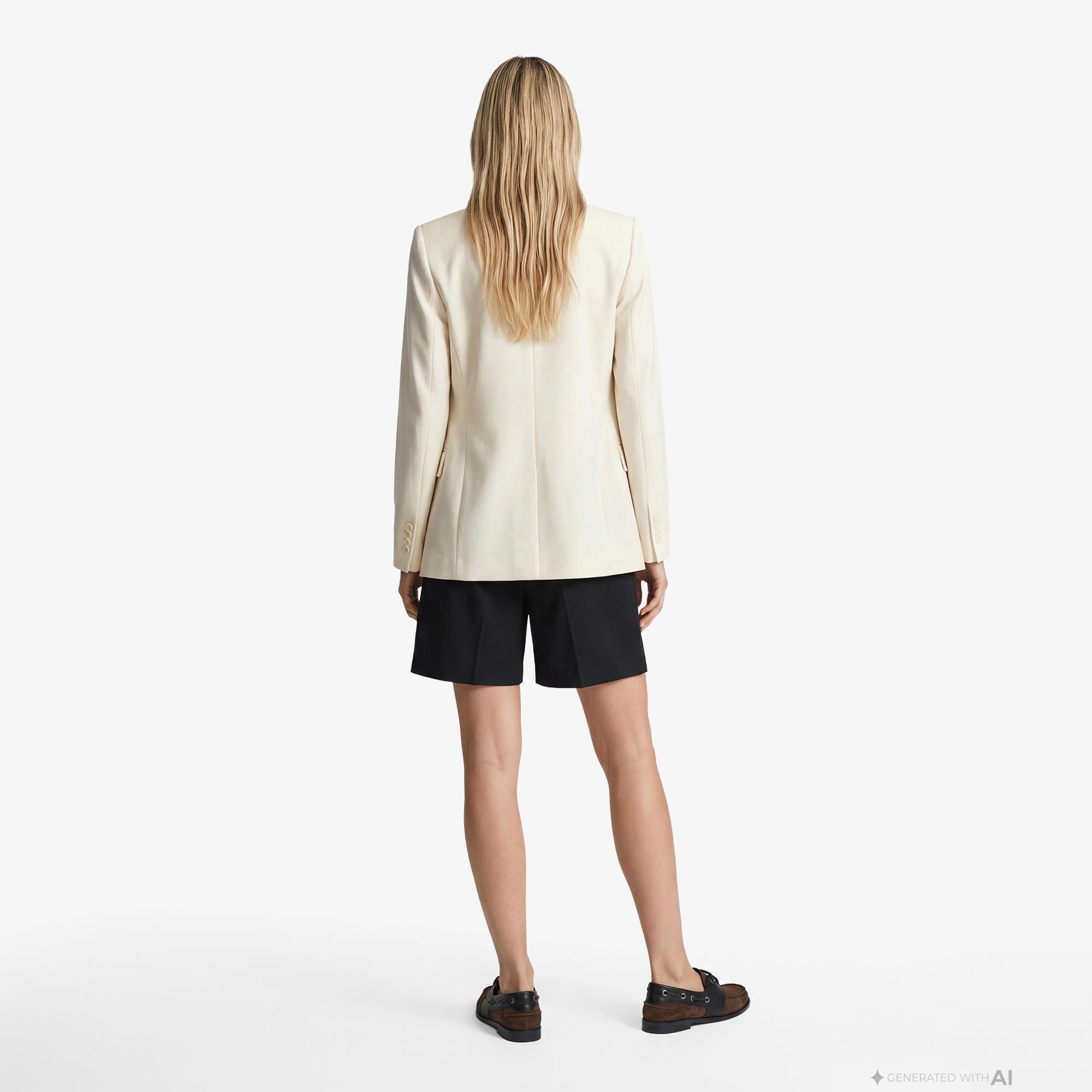GANT Kadın Siyah Relaxed Fit Keten Şort