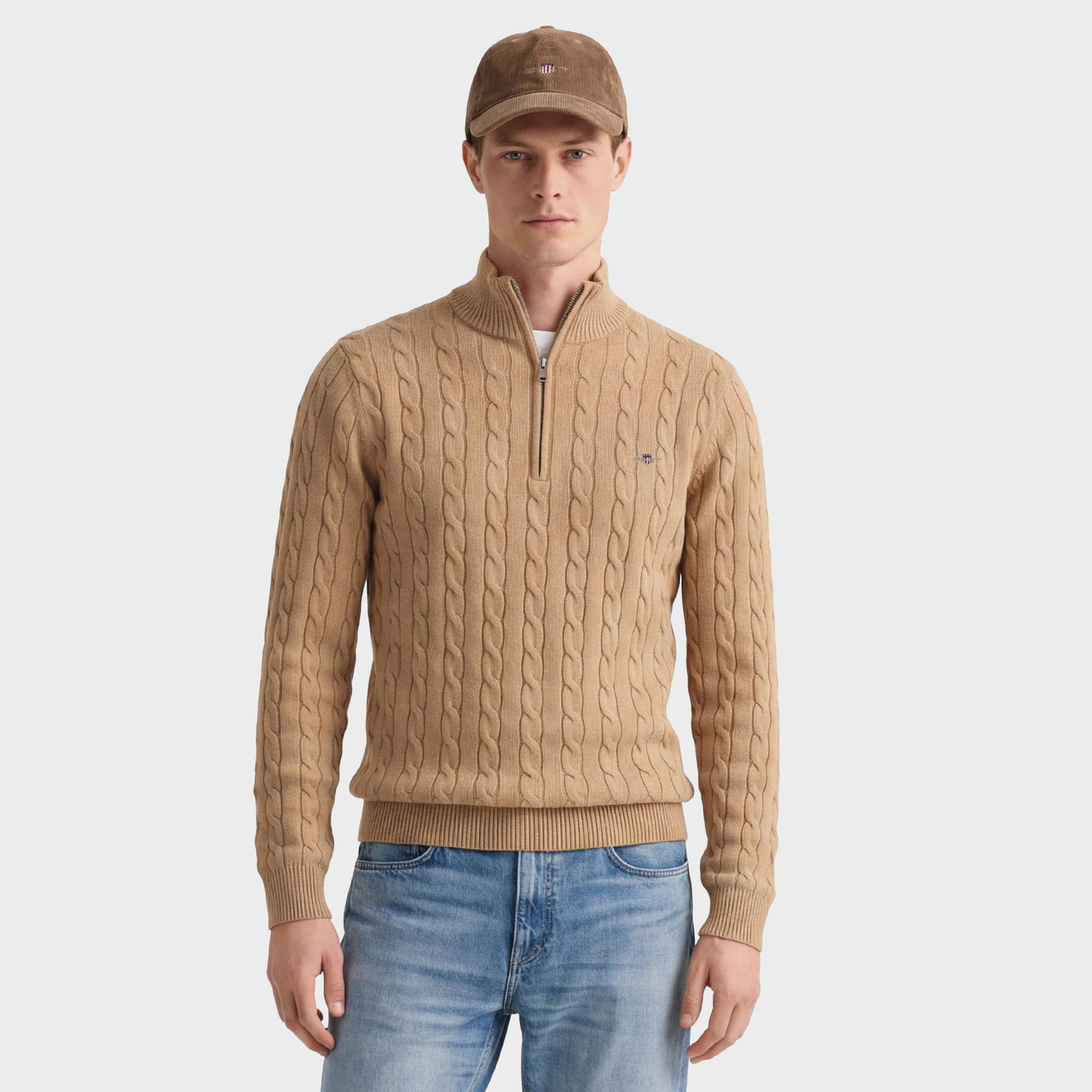 GANT Erkek Krem Regular Fit Örgü Kazak