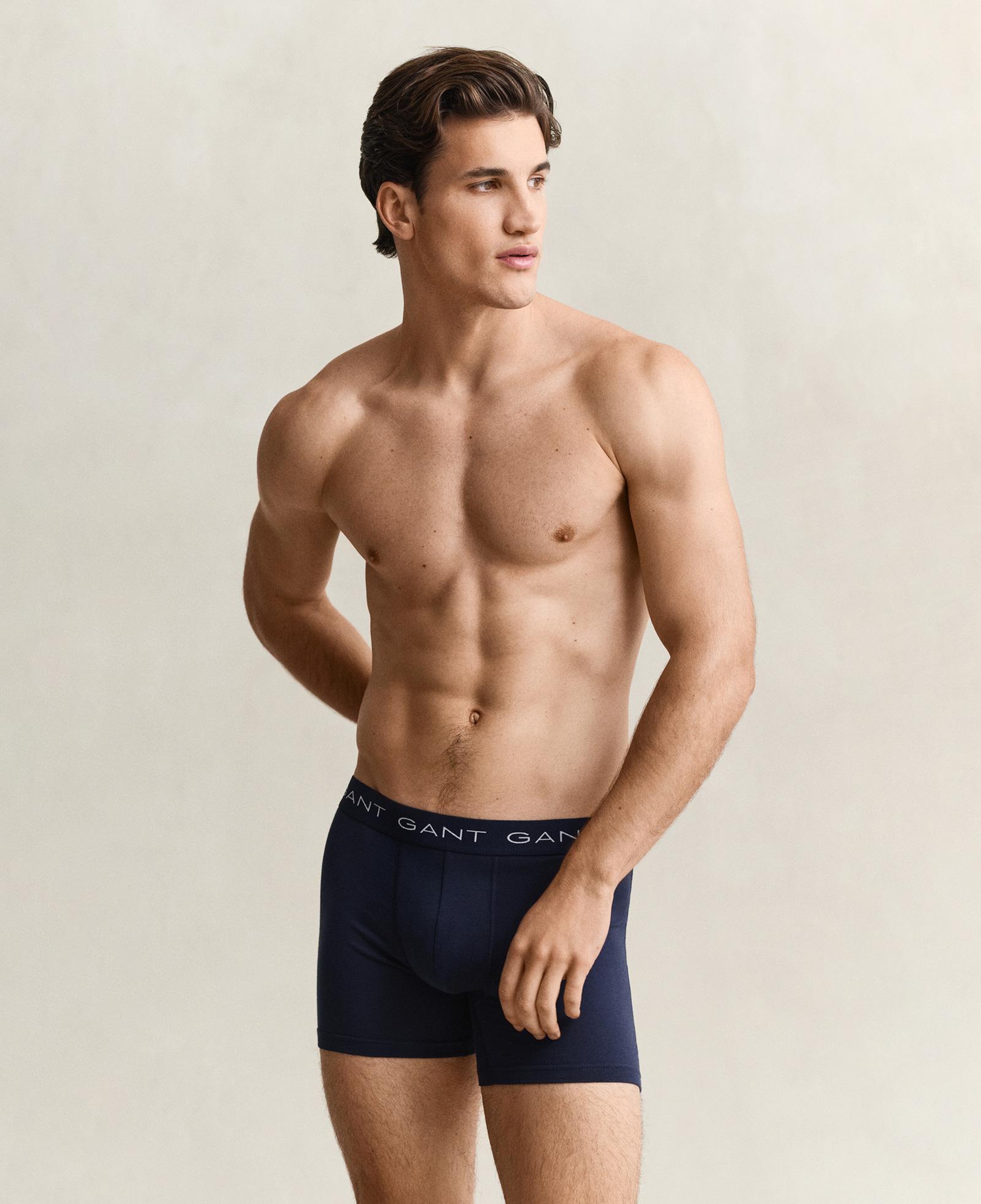 GANT Erkek Lacivert Logolu 3'lü Boxer