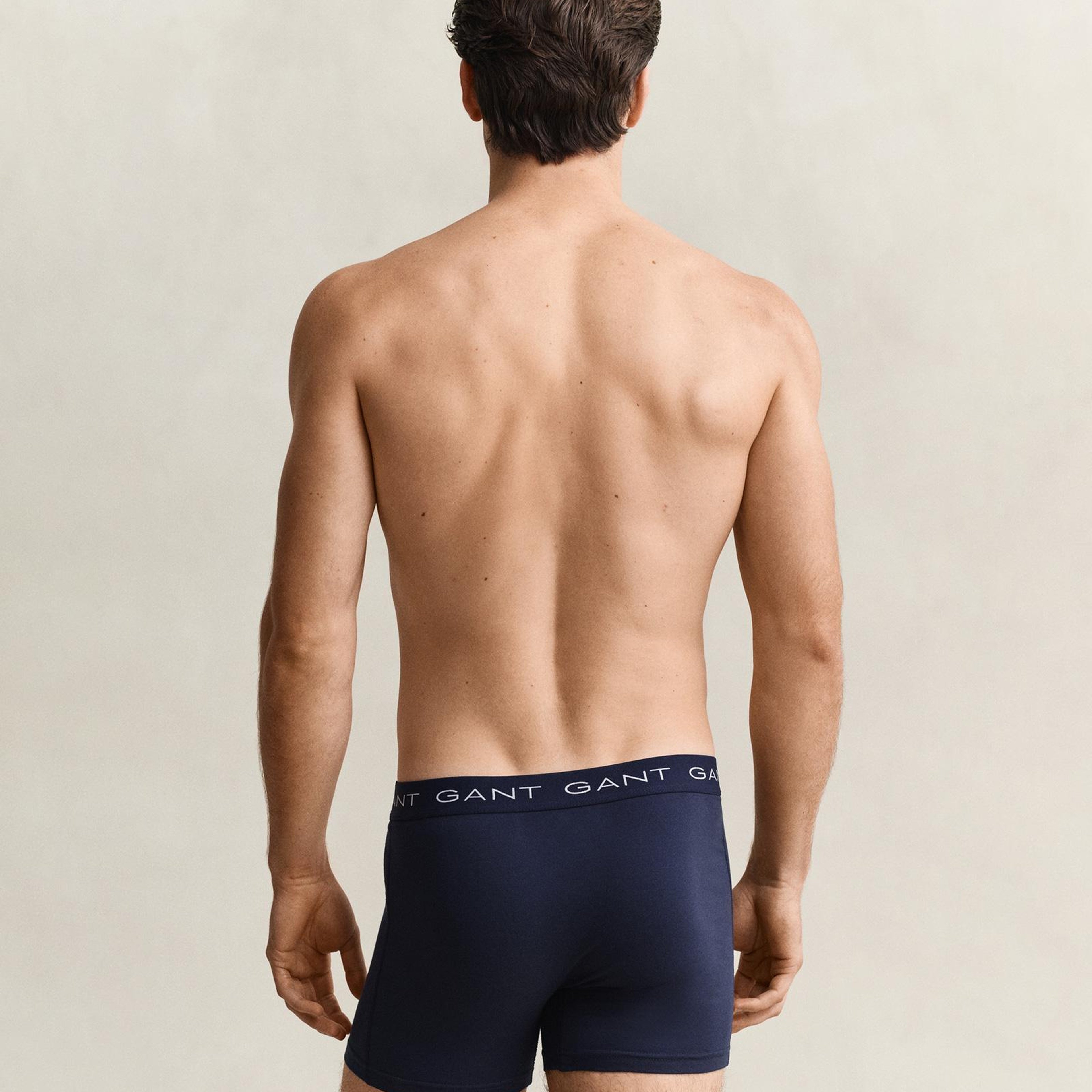 GANT Erkek Lacivert Logolu 3'lü Boxer