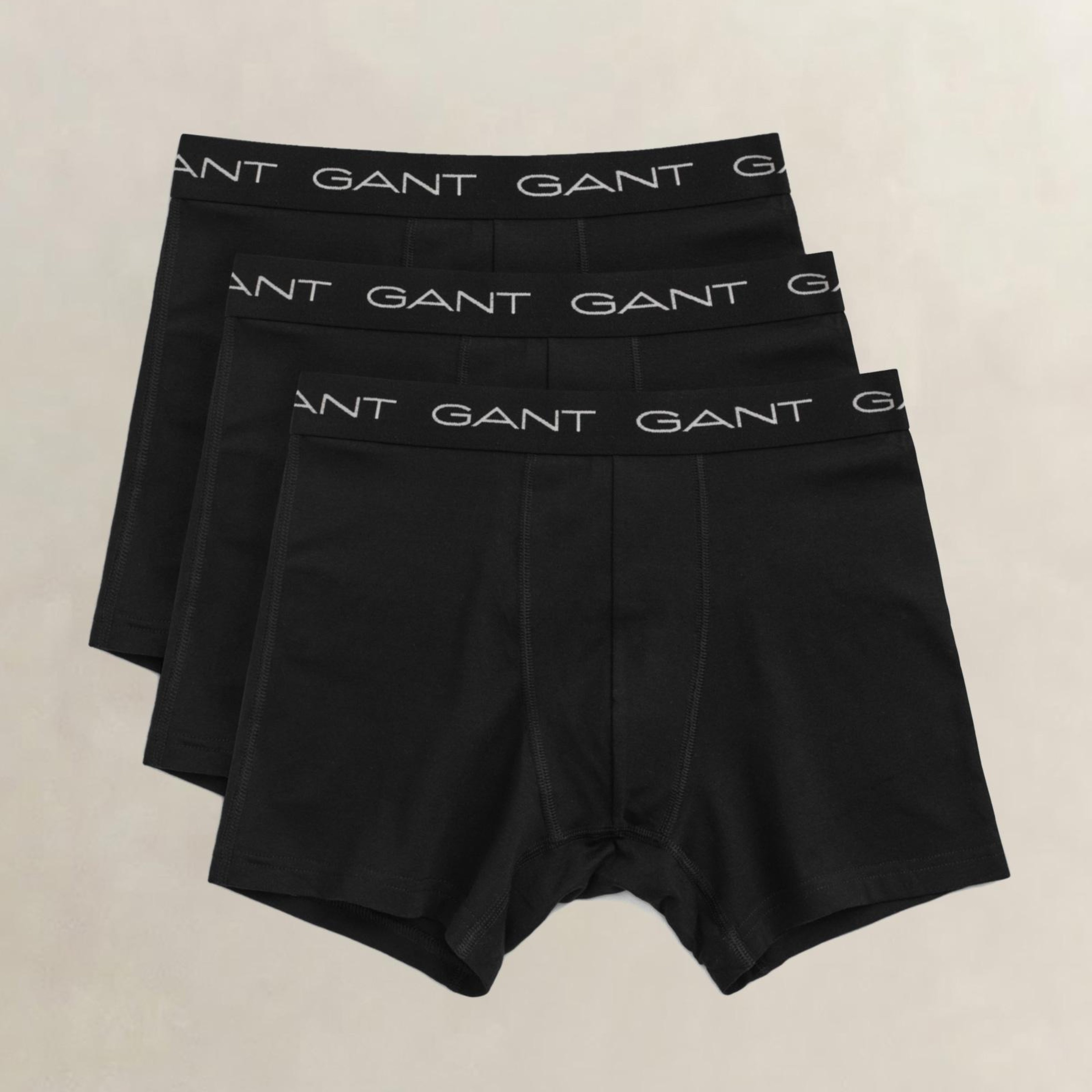 GANT Erkek Siyah Logolu 3'lü Boxer