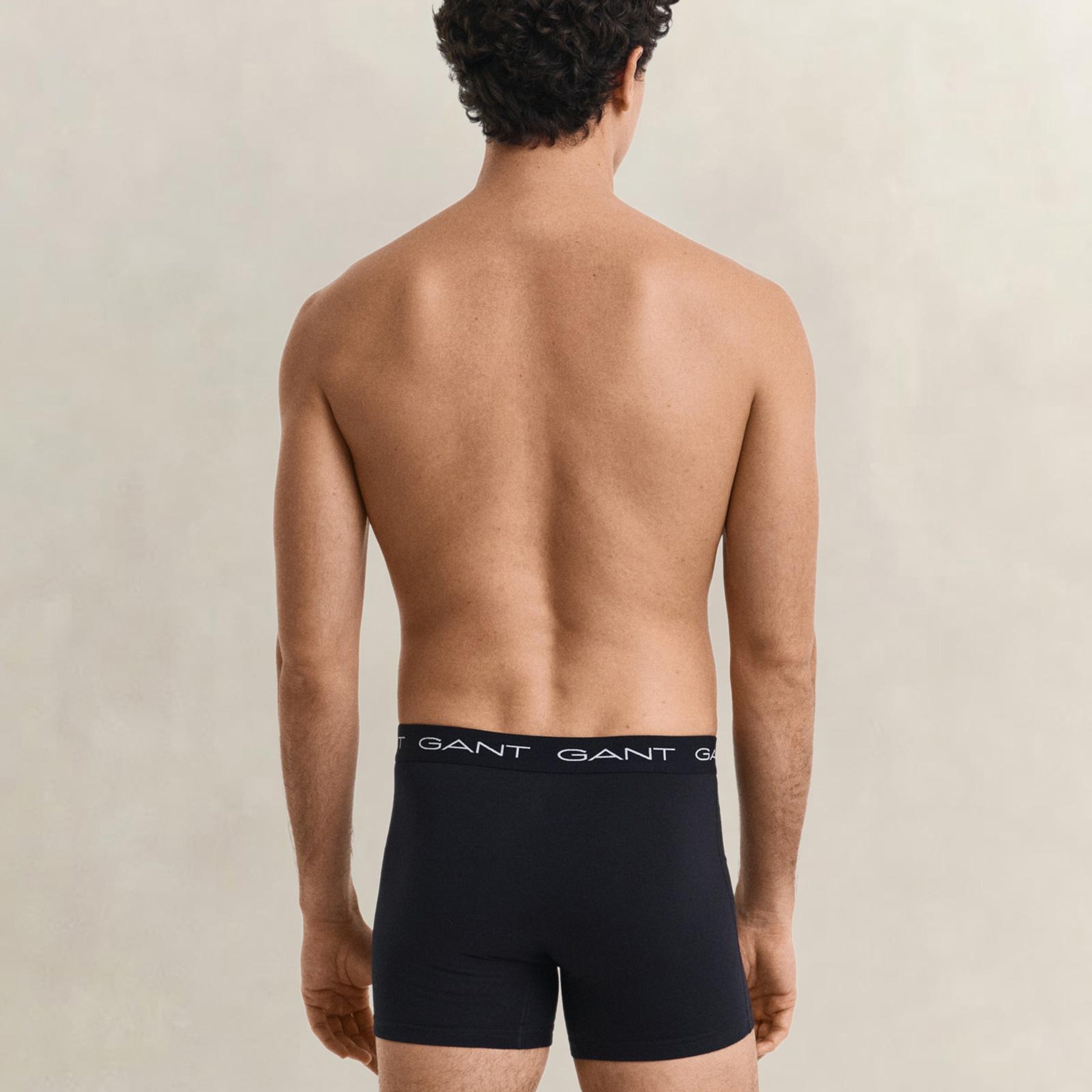 GANT Erkek Siyah Logolu 3'lü Boxer