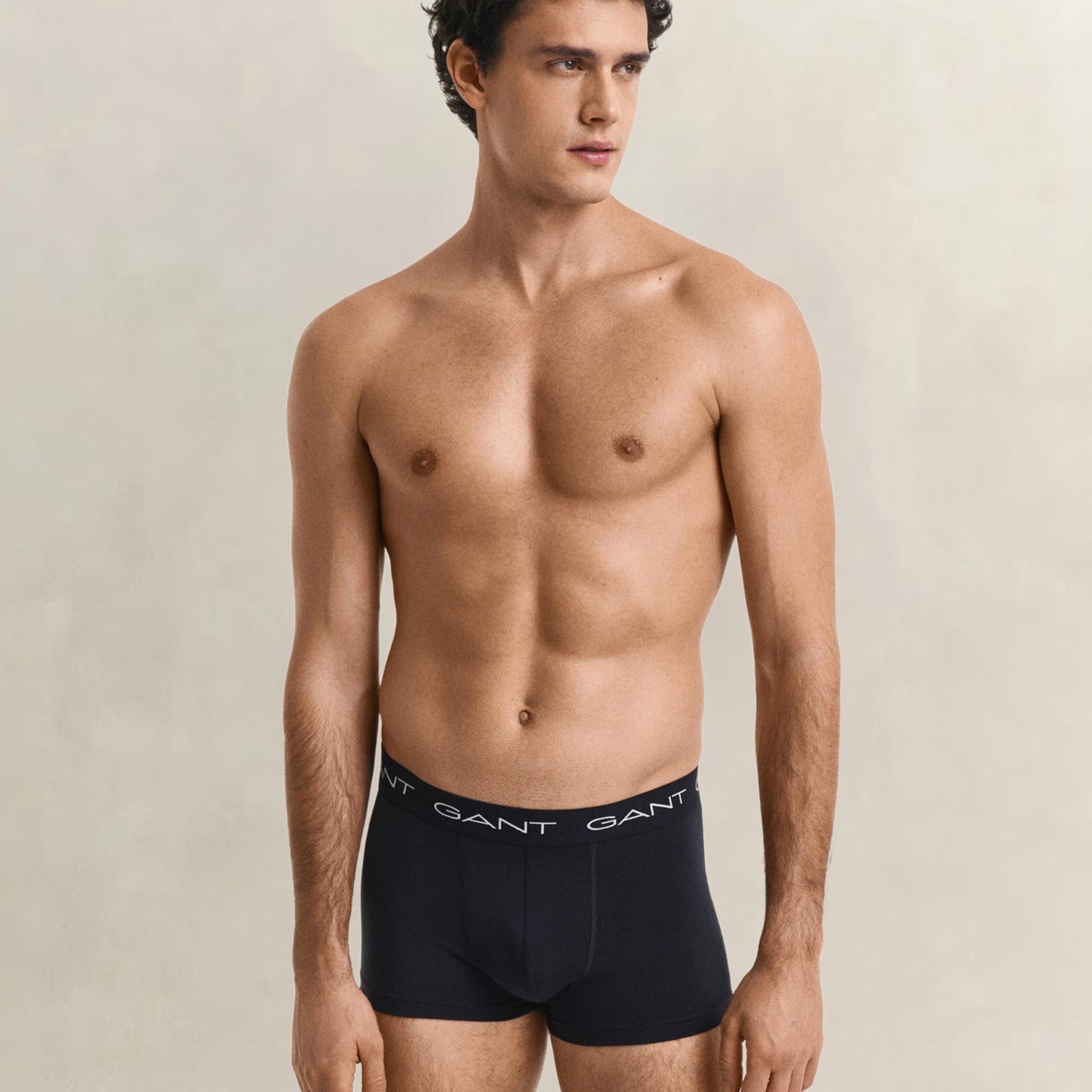 GANT Erkek Siyah Düz Boxer